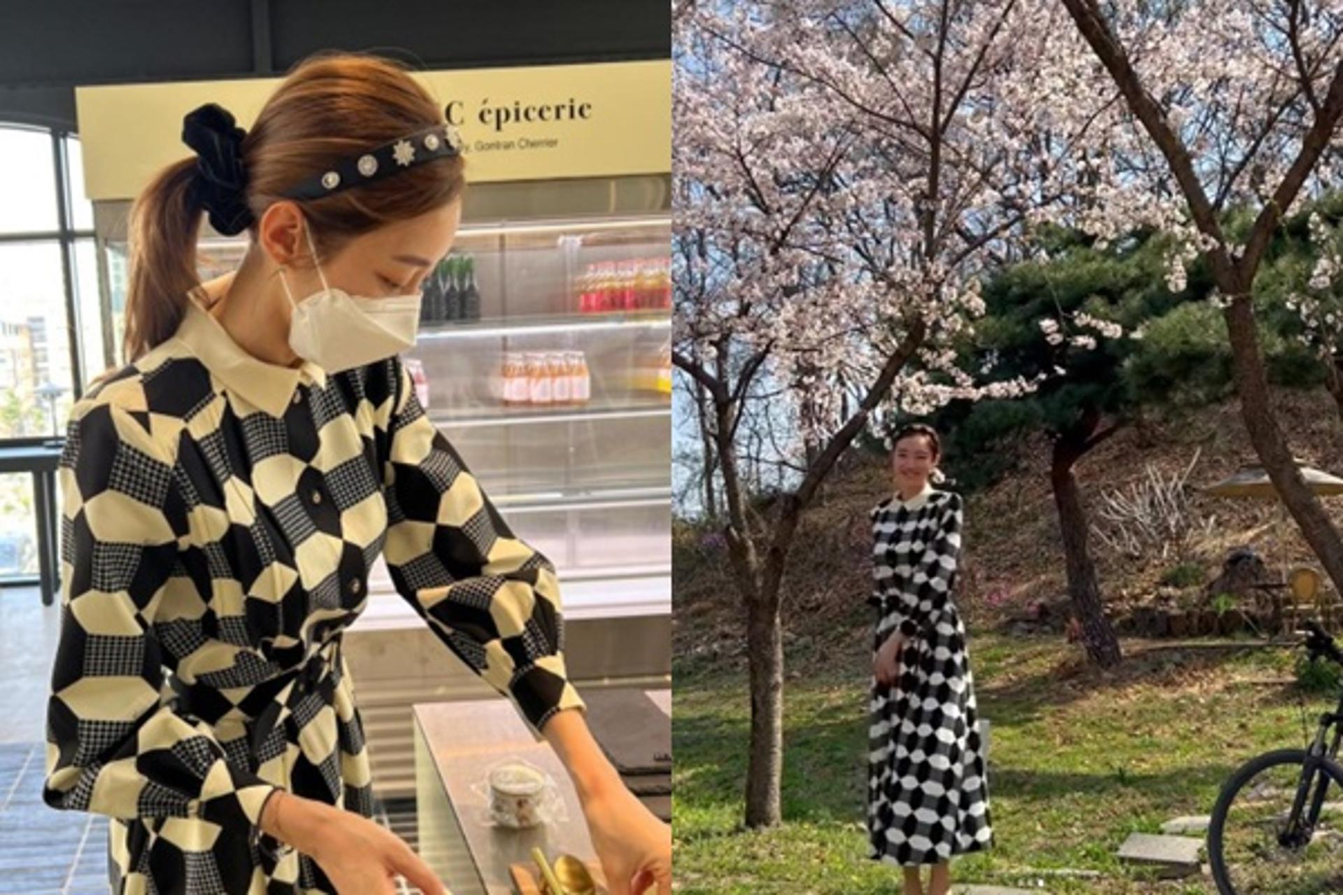 ♥임창정이 찍어줬나… 서하얀, 벚꽃 기죽이는 미모