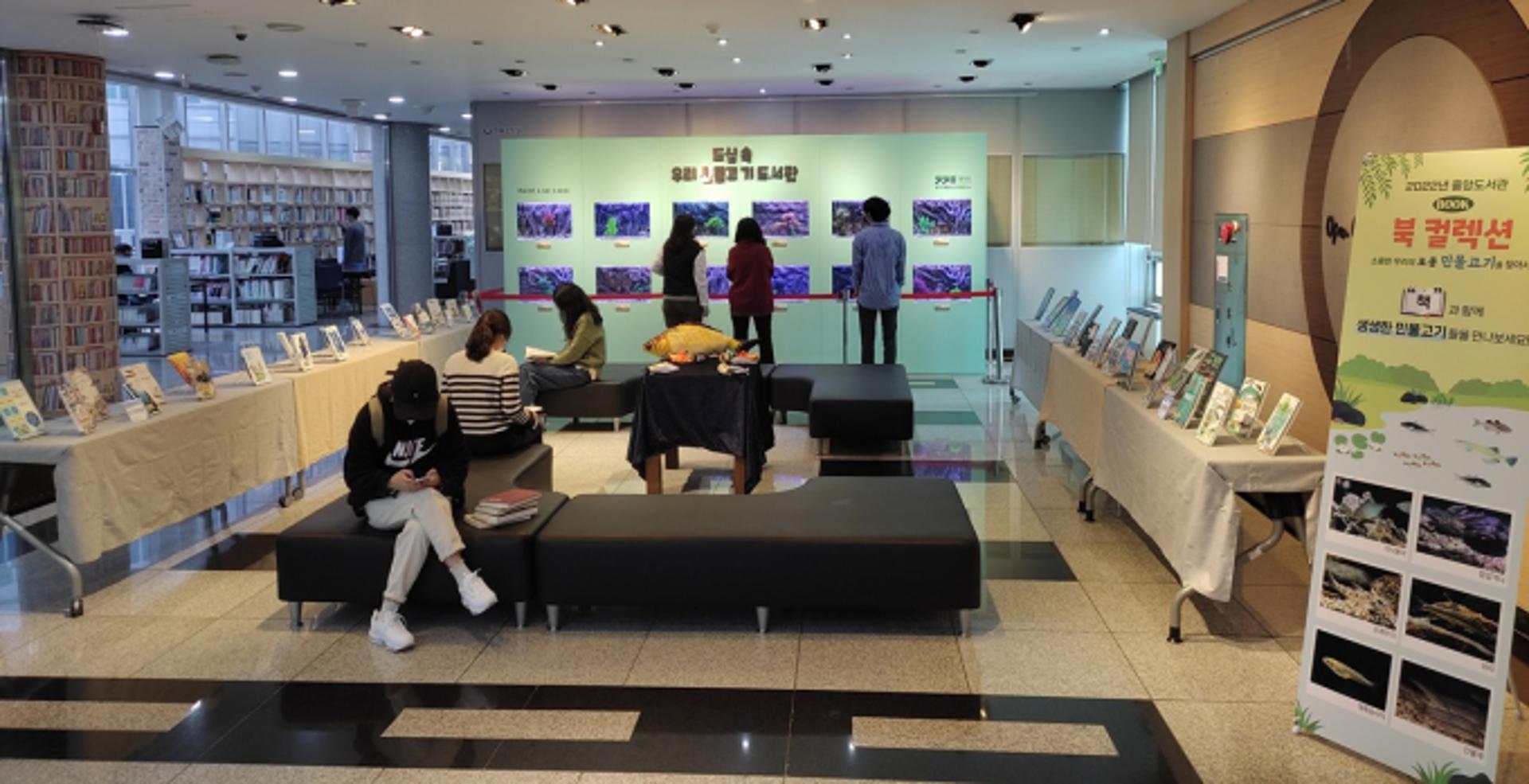 시립도서관에 쉬리가?...경기도, '도심속 민물고기 이동도서관' 시범운영