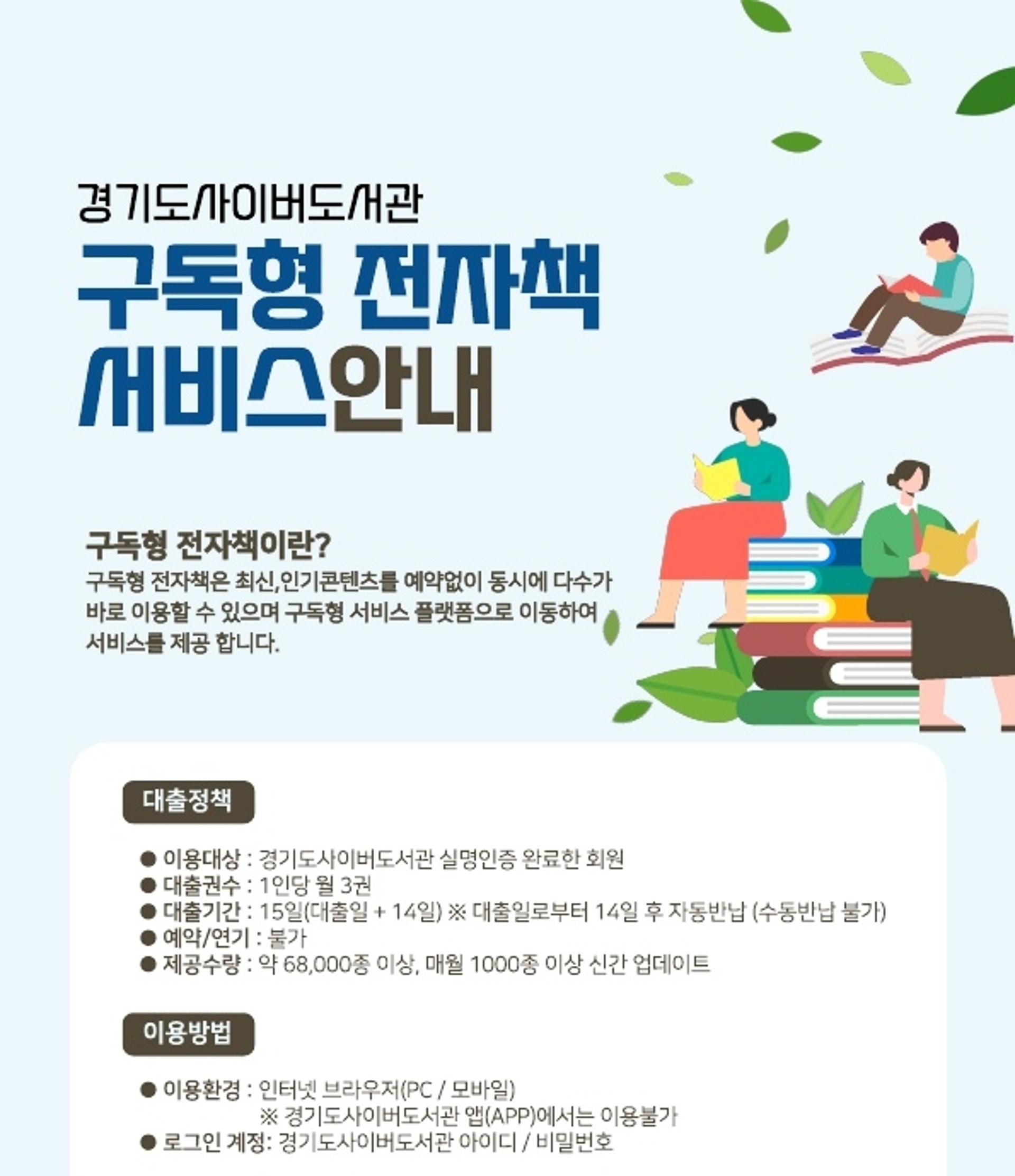 "예약·대기 걱정없이"…경기도, 구독형 전자책 서비스 개시