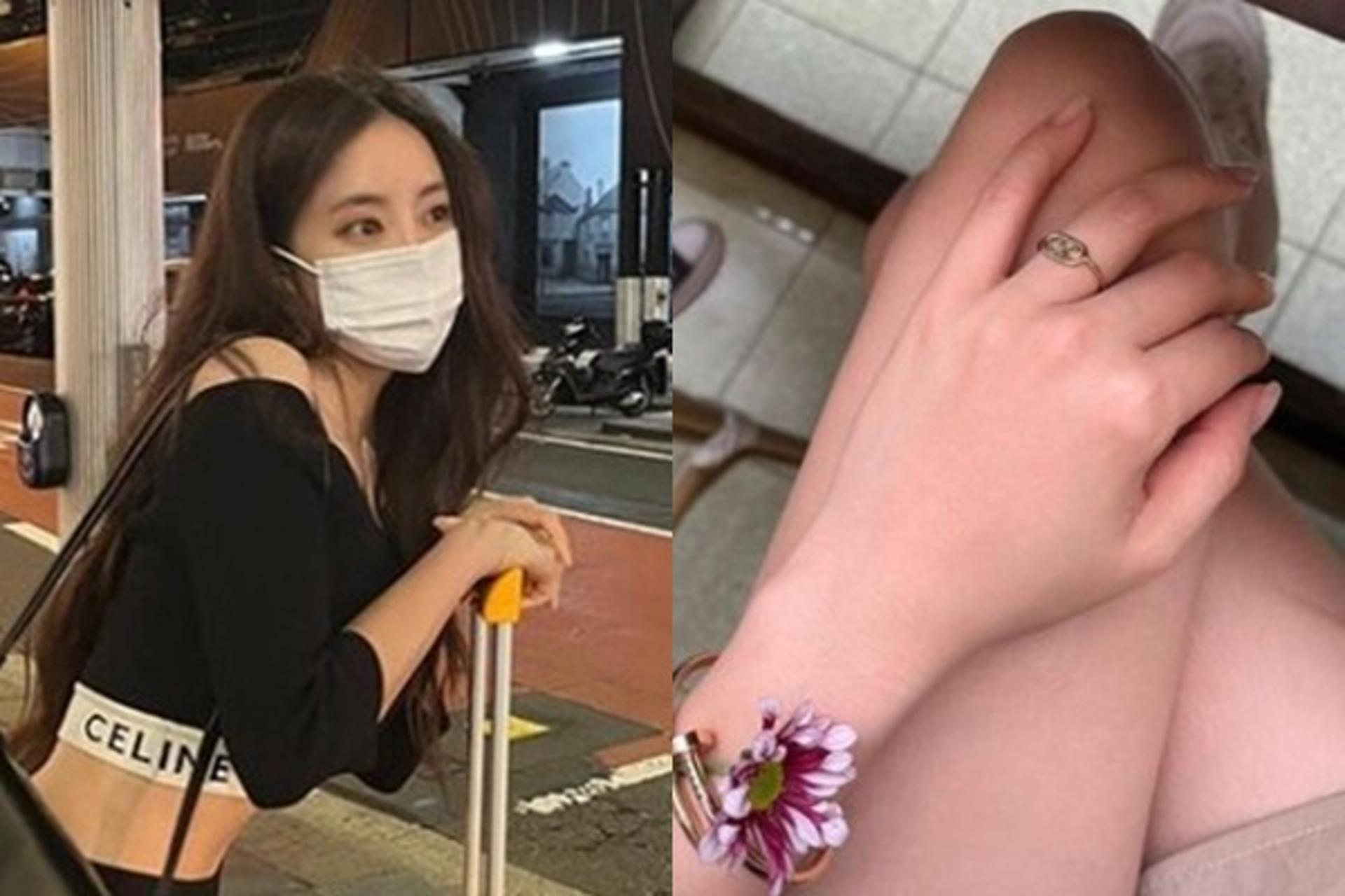 '황의조와 결별' 효민 근황, 왼손 약지에 반지가?