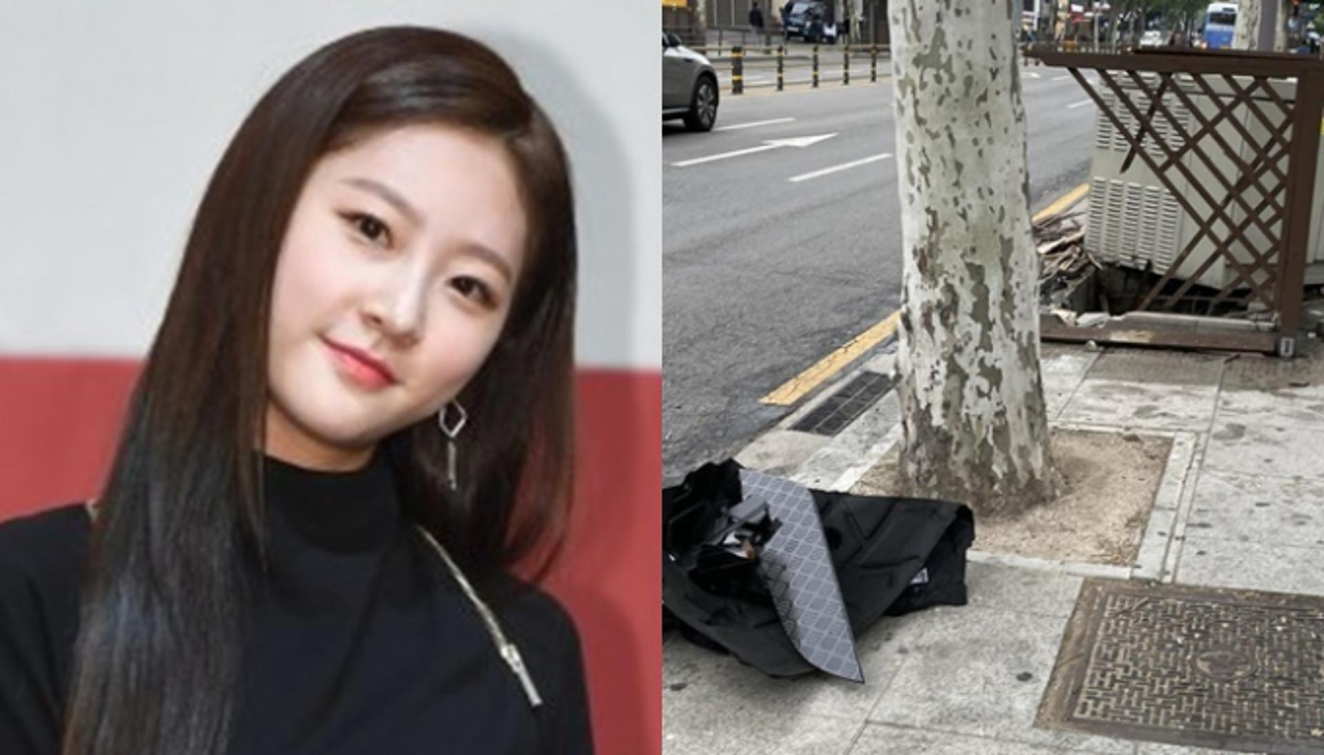 '음주운전' 김새론, 세게도 박았다?… 사고 현장 '처참'