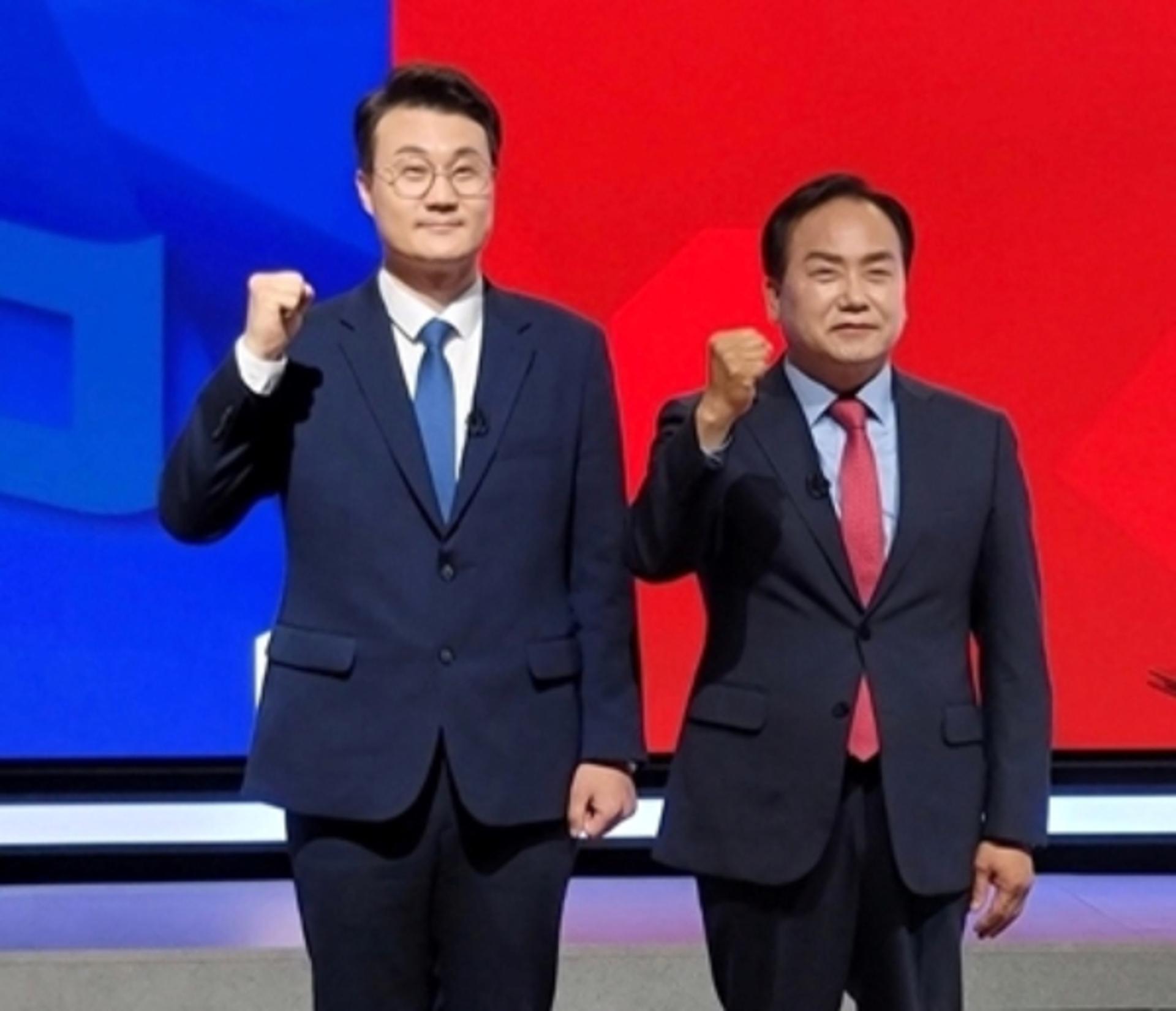 오산시장 후보 TV공개토론회, 장인수 VS 이권재…창과 방패 '설전'