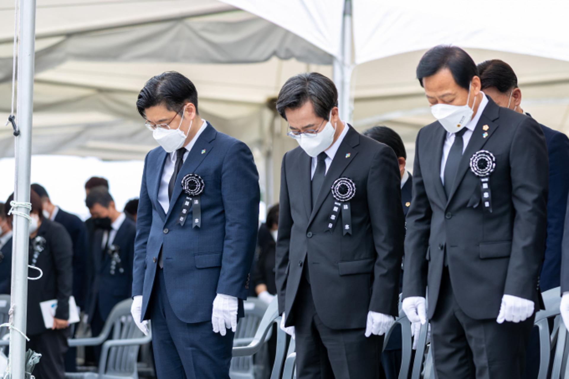 김동연 경기지사 당선인 첫 공식행사… '제67회 현충일 추념식' 참석
