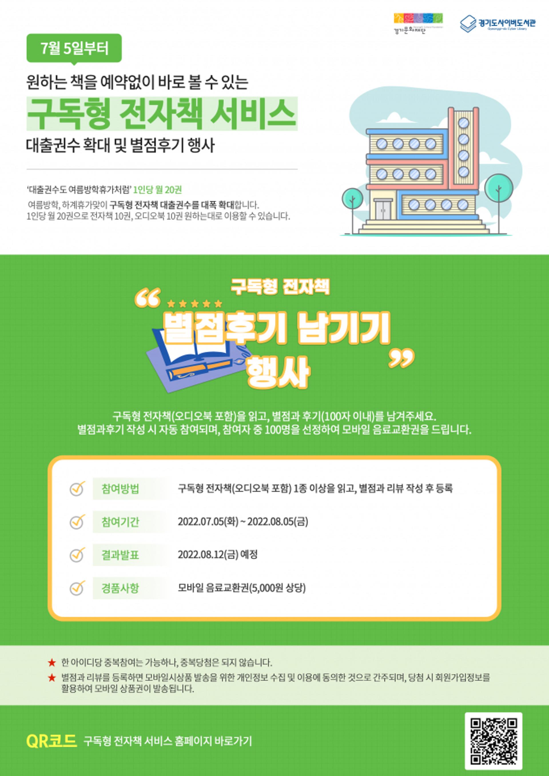 경기도, '구독형 전자책 서비스' 대출 1인당 월20권으로 확대