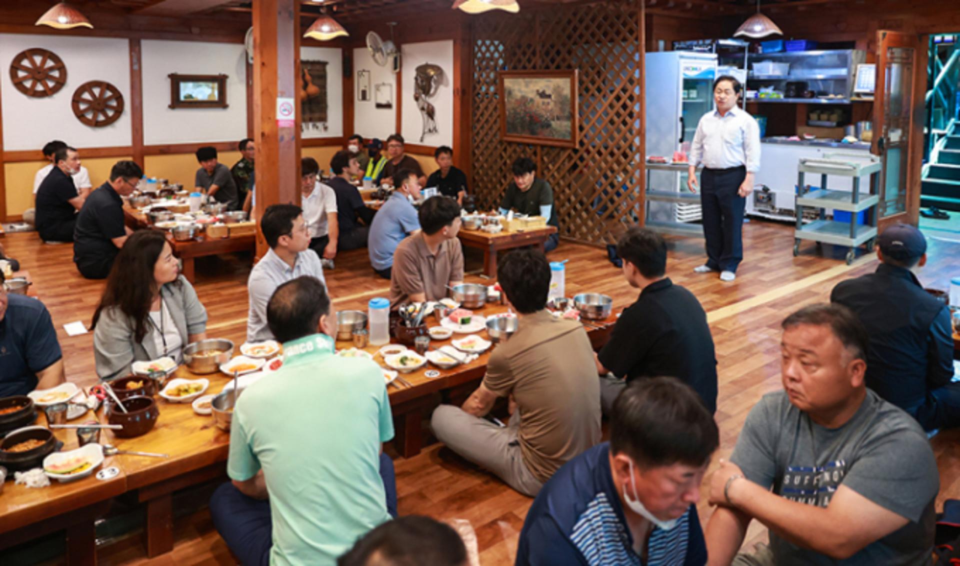 주광덕 남양주시장, 환경미화원 격려 오찬
