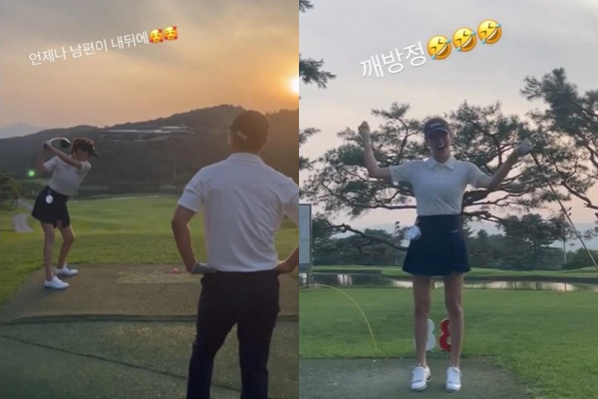 "내 뒤에 이규혁♥"… 손담비, 깨방정 신혼부부