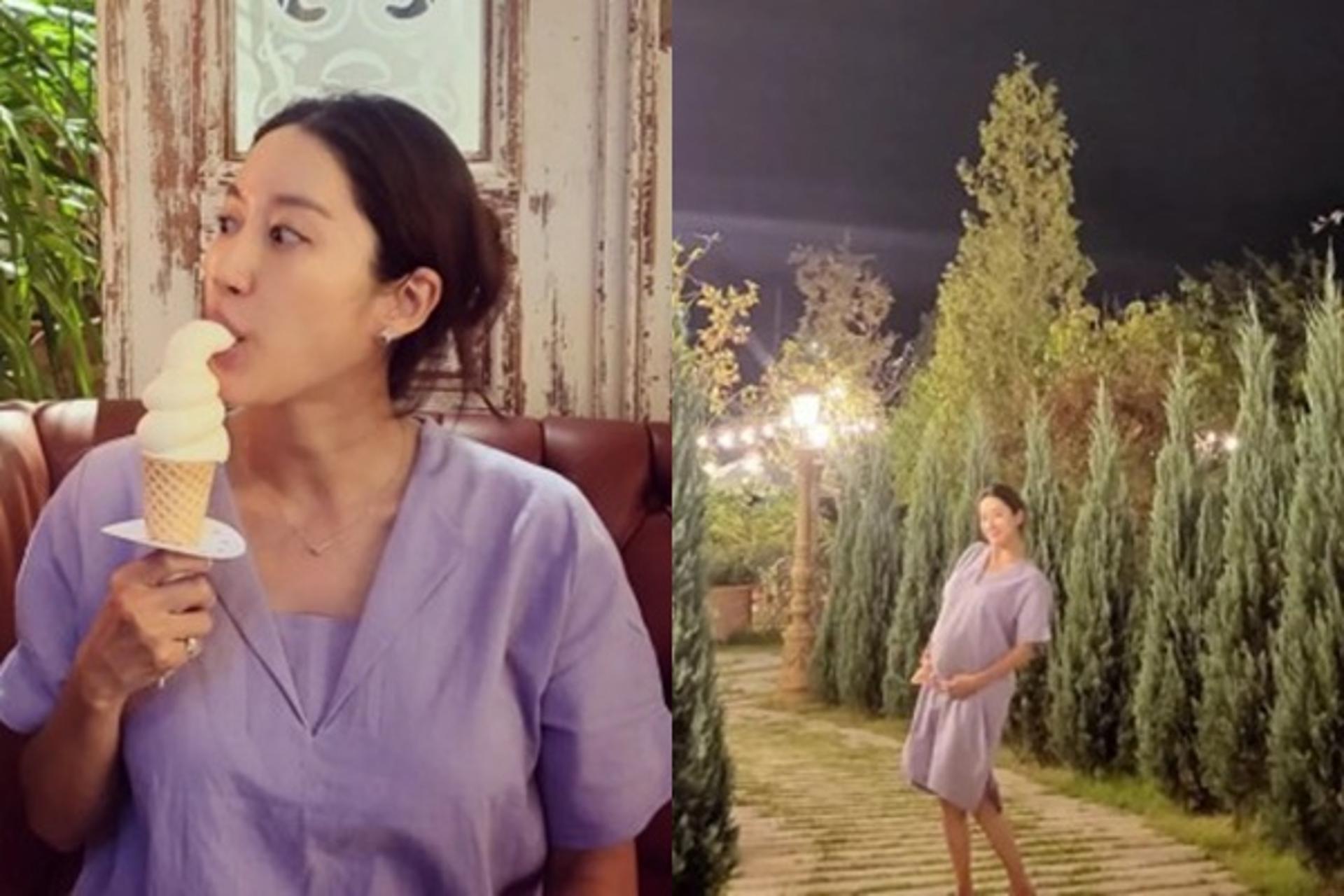"만삭 임신부 맞아?"…'치과의사♥' 전혜빈, 아름다운 D라인