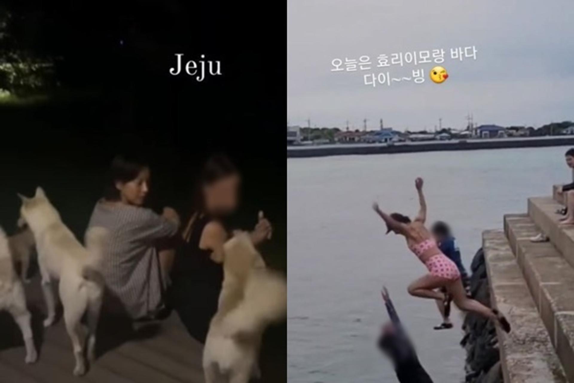 '이상순♥' 이효리, 비키니 입고 신났네… 조카들과 다이빙을?