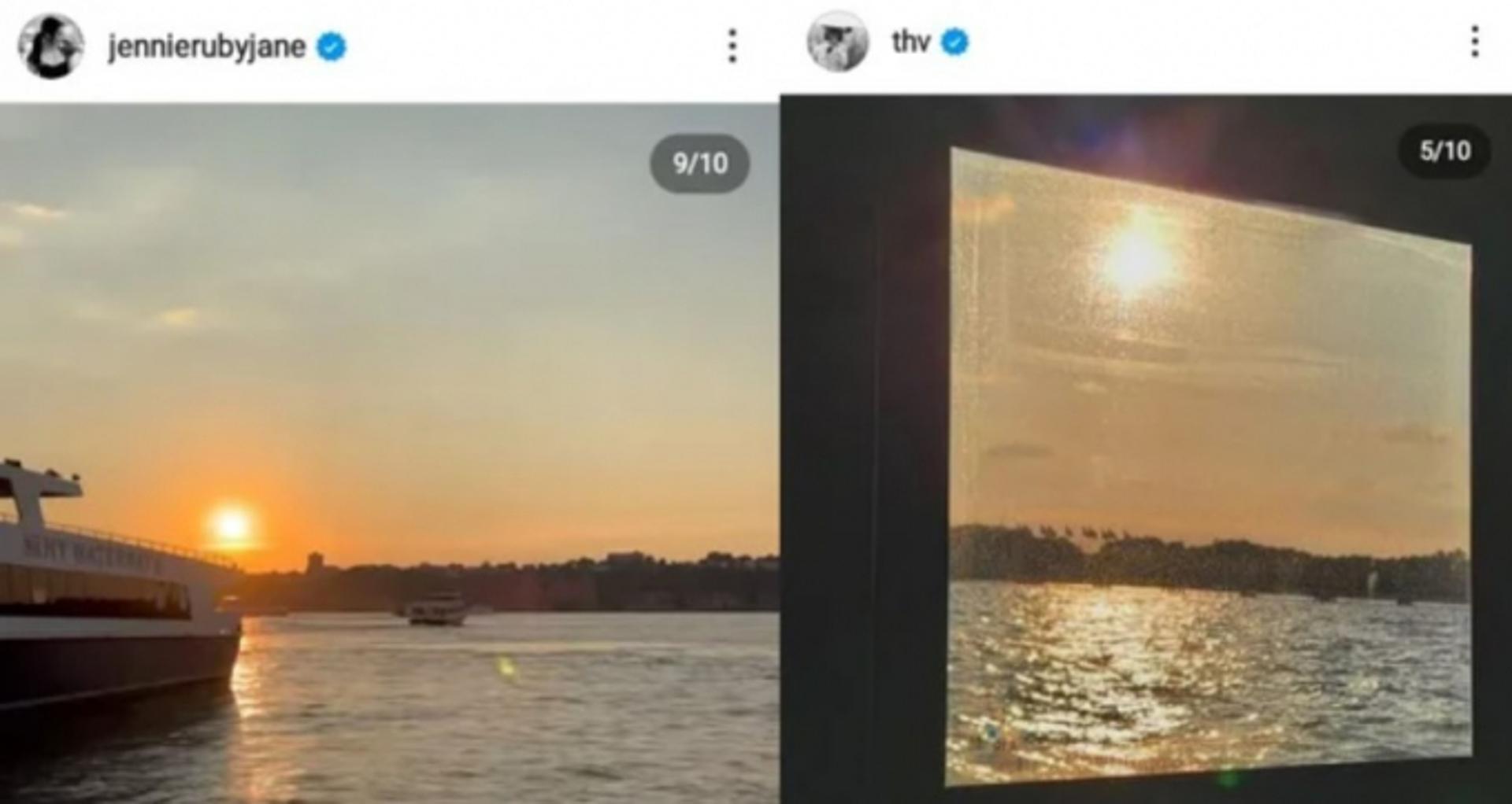 "노을도 함께?"… 제니♥뷔, '뉴욕 데이트' 즐겼나