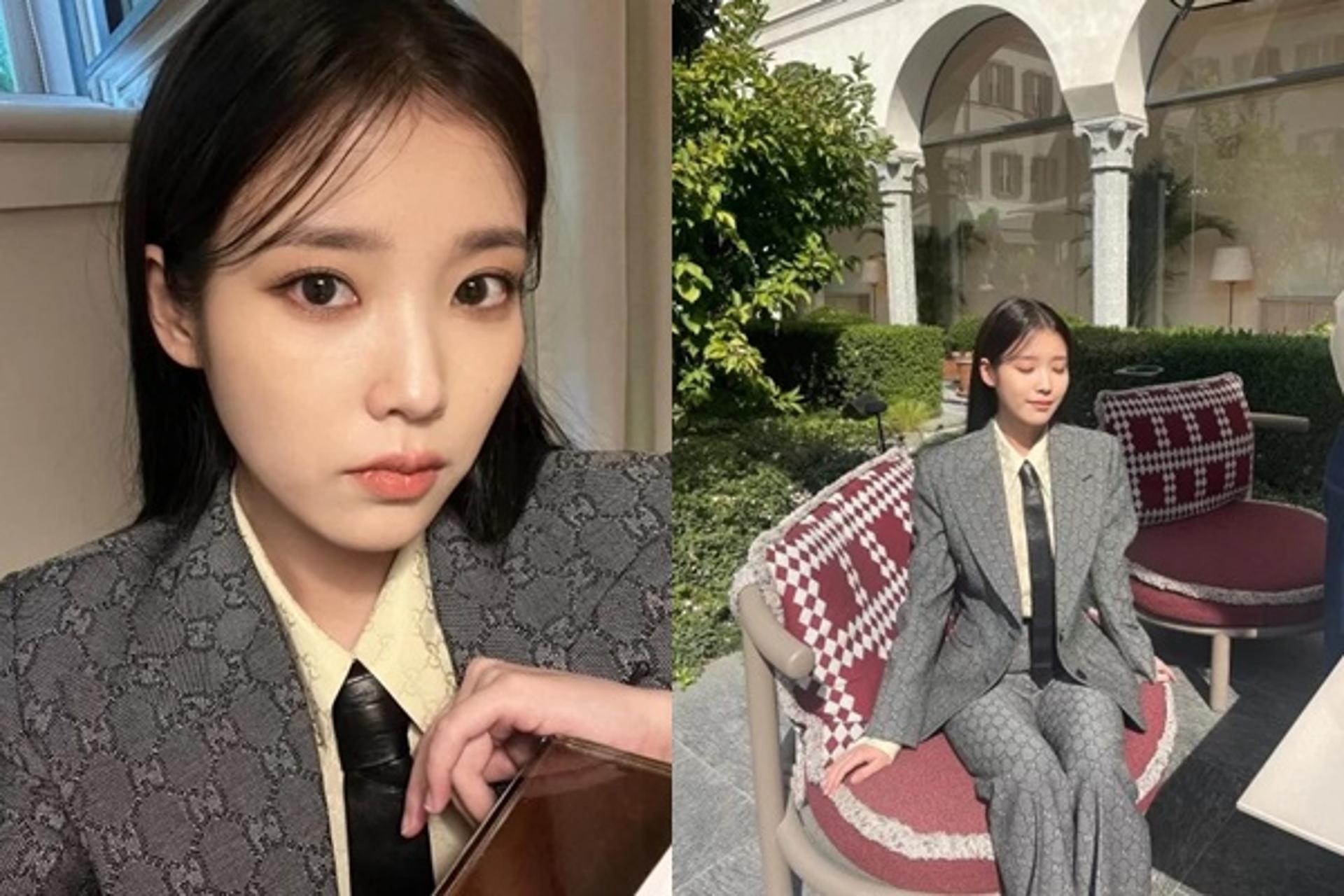 "아이유 존재가 명품"… '구찌' 패션쇼 찢었다
