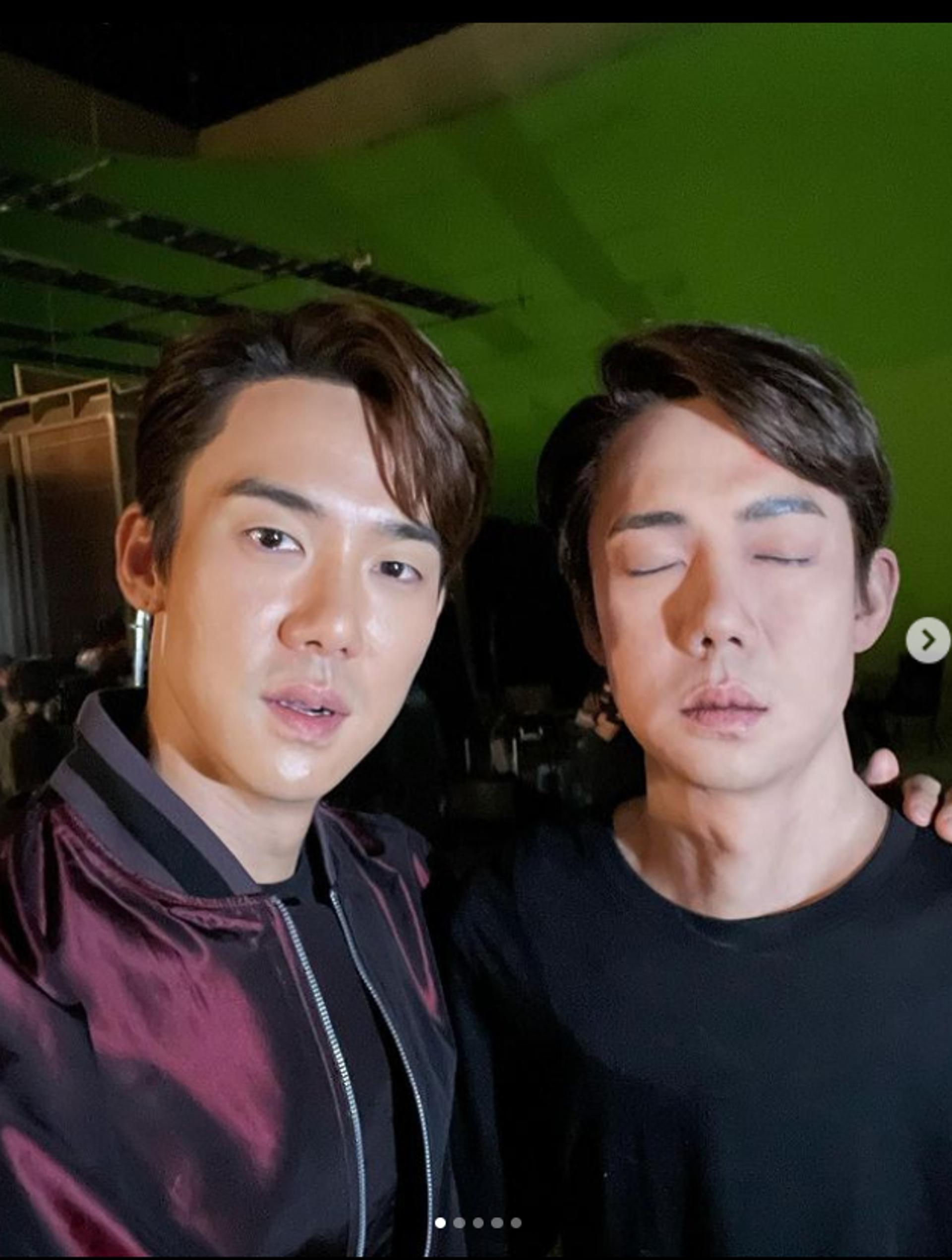 '수리남' 유연석, 똑 닮은 더미 공개… "데이빗 트윈스"