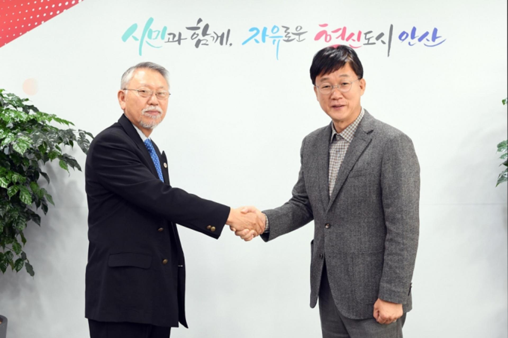 이민근 안산시장, 자매도시 美라스베이거스시 김동준 한인회장 접견