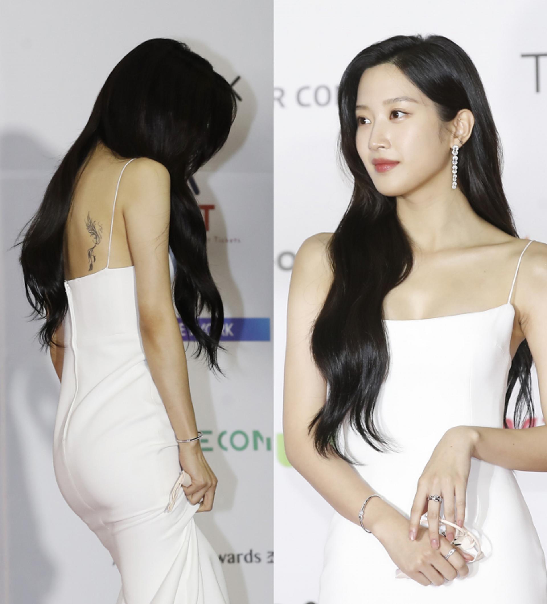 "태몽이 시조새라"… 문가영 '등 타투' 스티커? 진짜였다!
