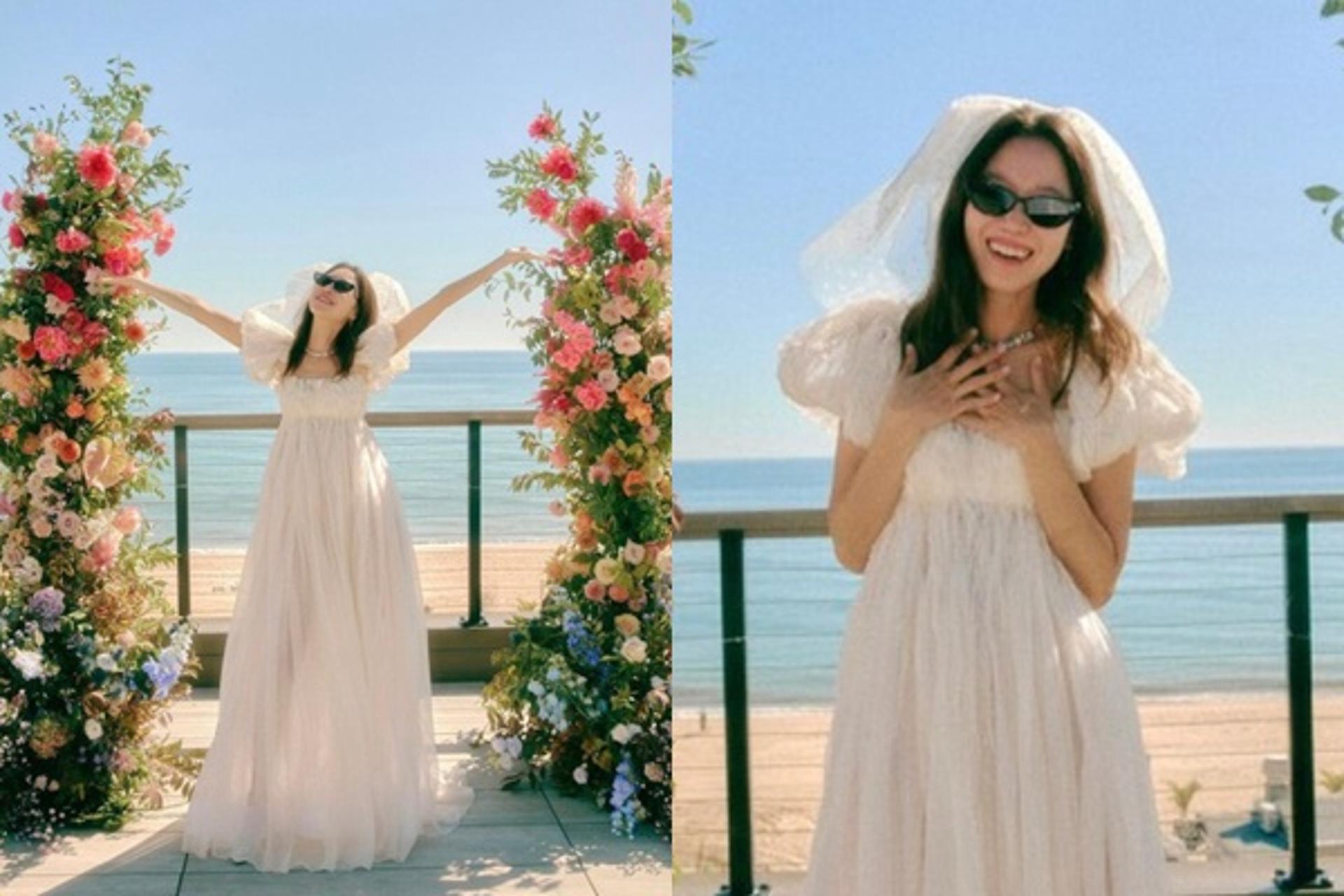 웨딩드레스에 선글라스?… '케빈오♥' 공효진, 힙한 새신부