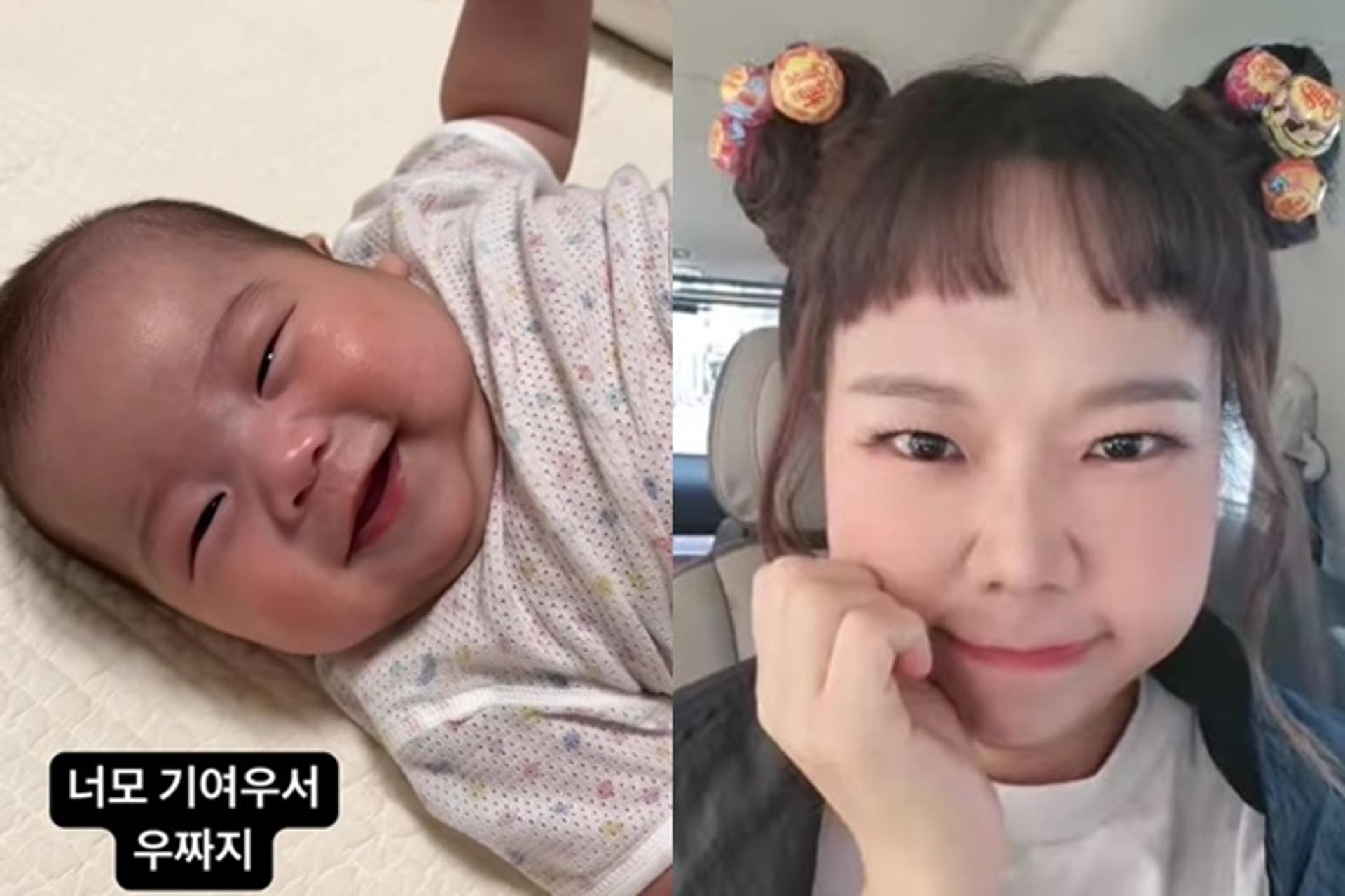 홍현희를 낳았네…♥제이쓴, 똥별이 눈웃음에 홀릭