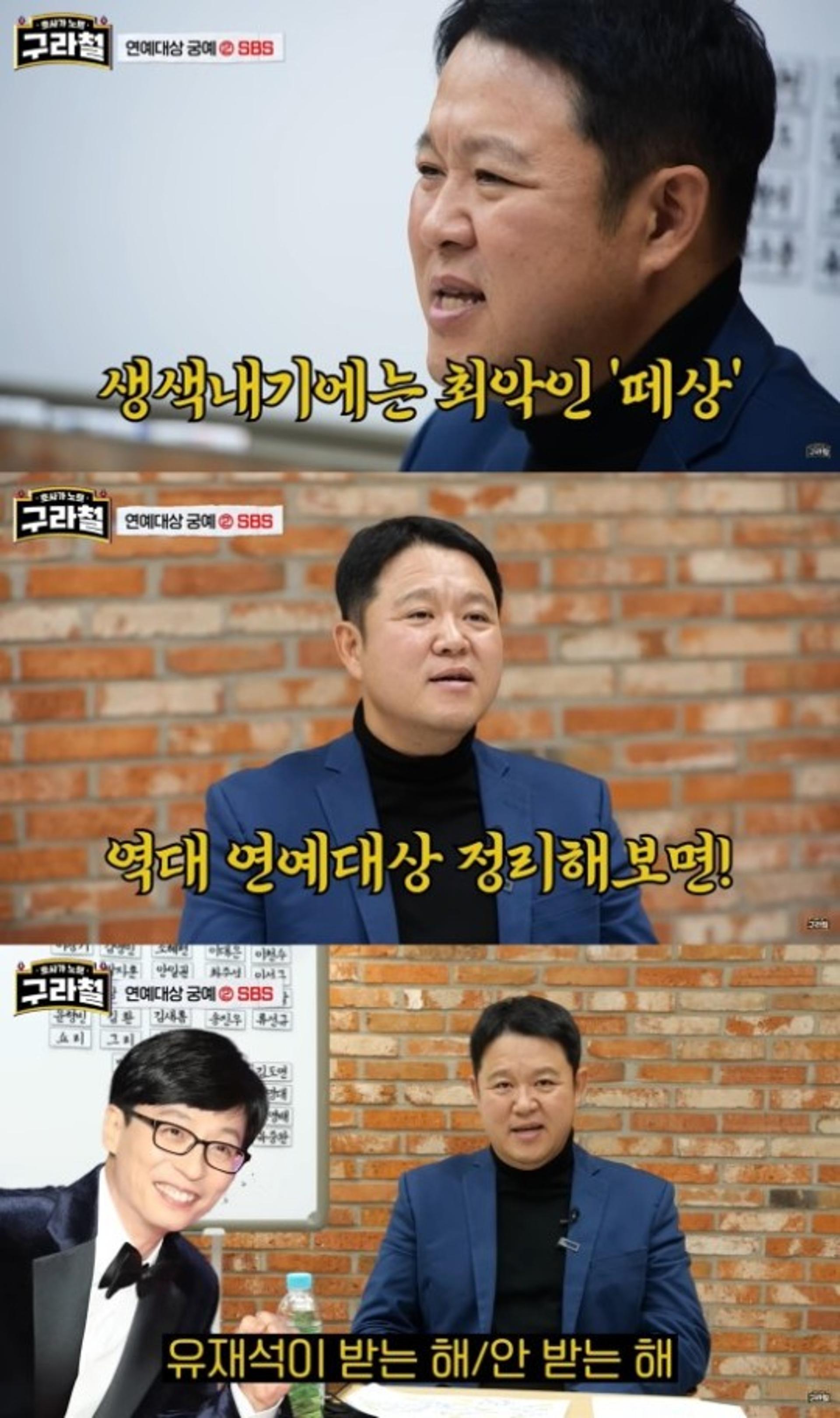 "그 나물에 그 밥"… 'SBS 연예대상' 김구라 촉 맞을까