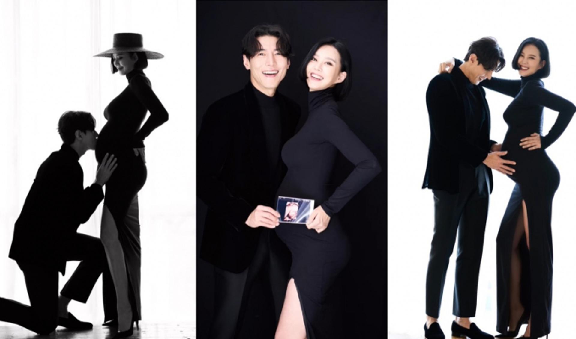 "배만 나왔어"… 송재희♥지소연, 만삭 D라인 공개