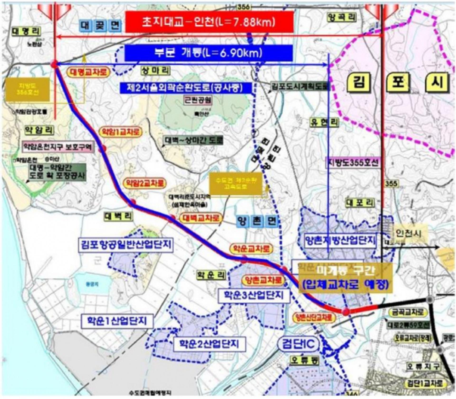 김포 '양촌산단교차로 지하차도' 개설공사 내달 착공…2025년 개통
