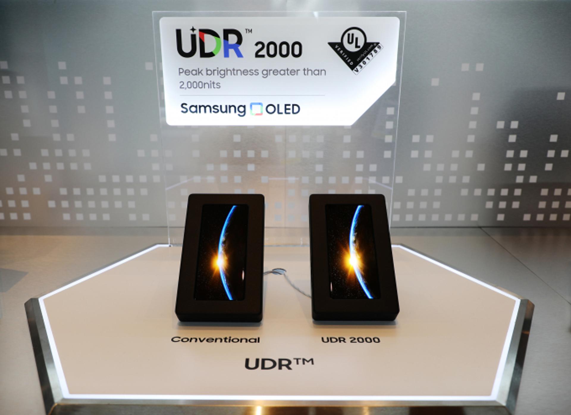 삼성디스플레이 스마트폰 OLED, 업계 최초 '2000니트' 초고휘도 인증