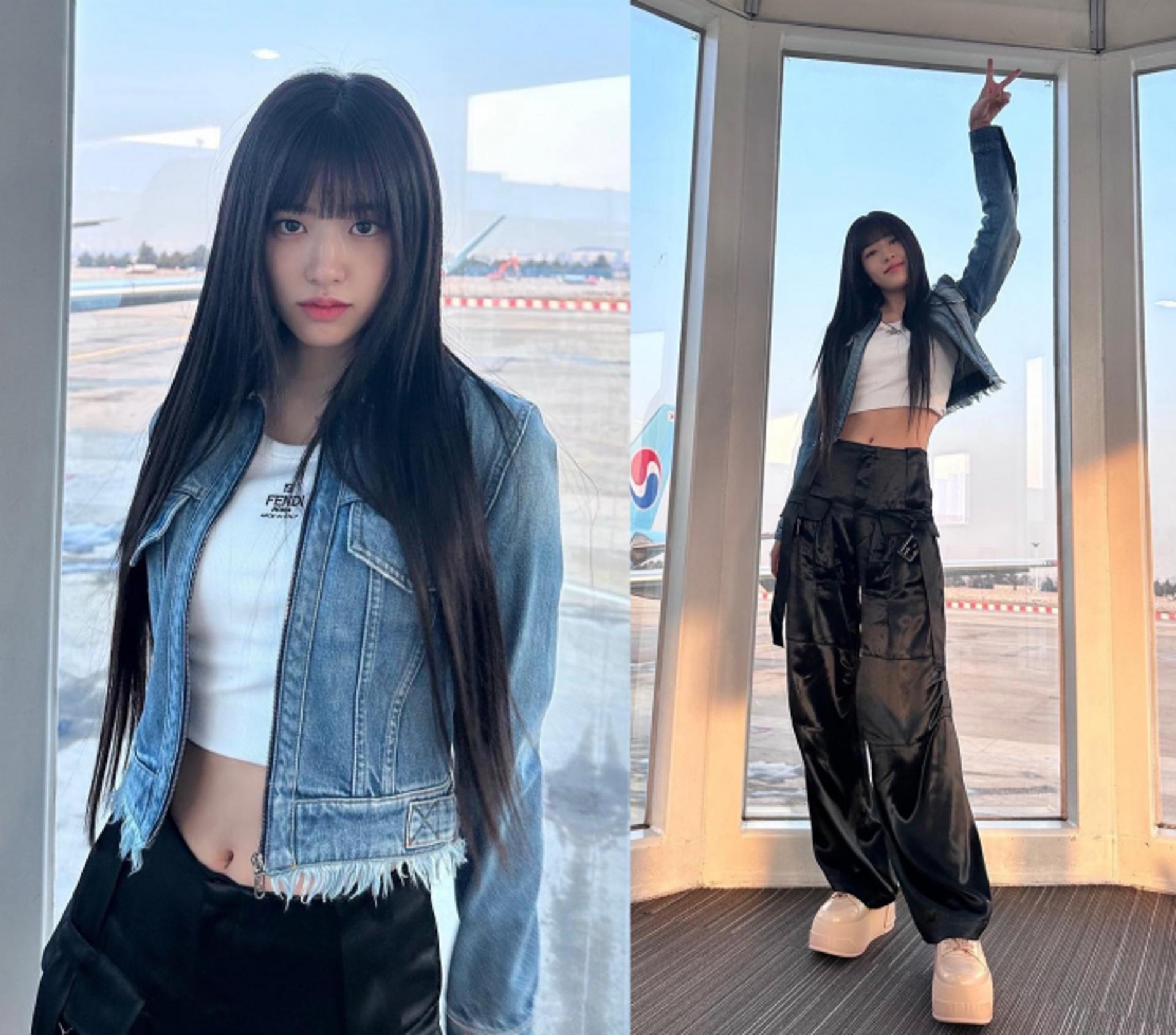 아이브 안유진, 흑발+풀뱅 스타일…쿨해진 분위기
