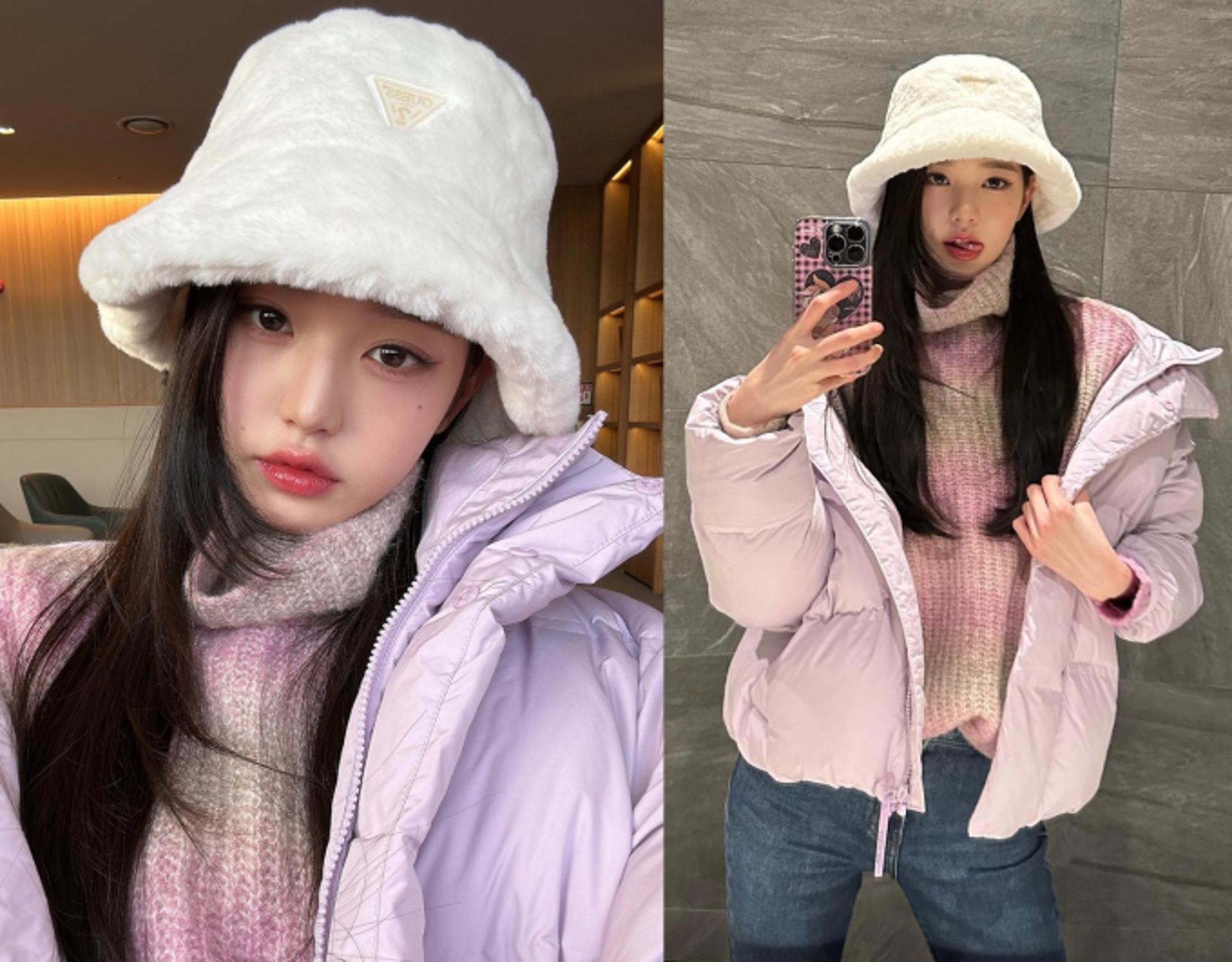 아이브 장원영, 솜사탕처럼 뽀송…파스텔로 물든 윈터룩