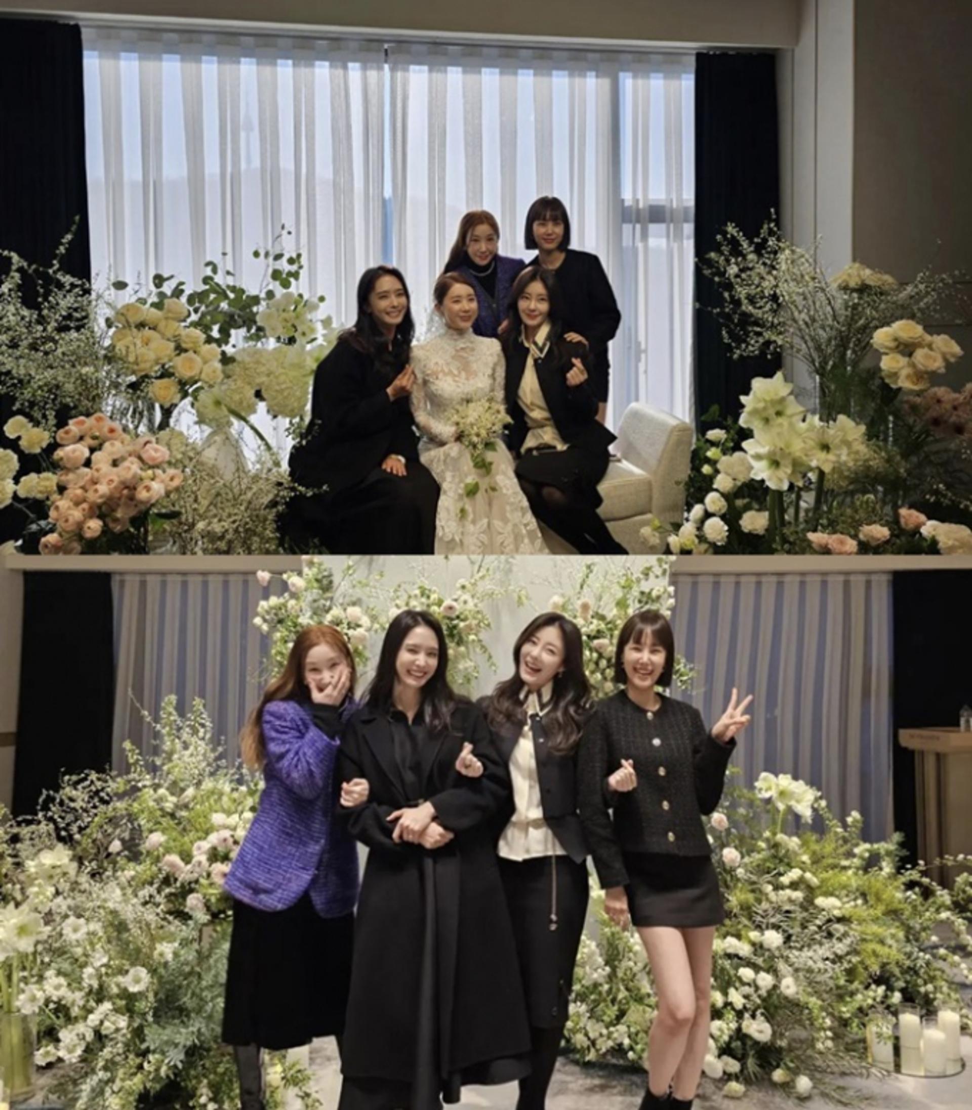 조민아는 어디?… '♥CEO' 서인영 결혼, 쥬얼리 완전체 총출동