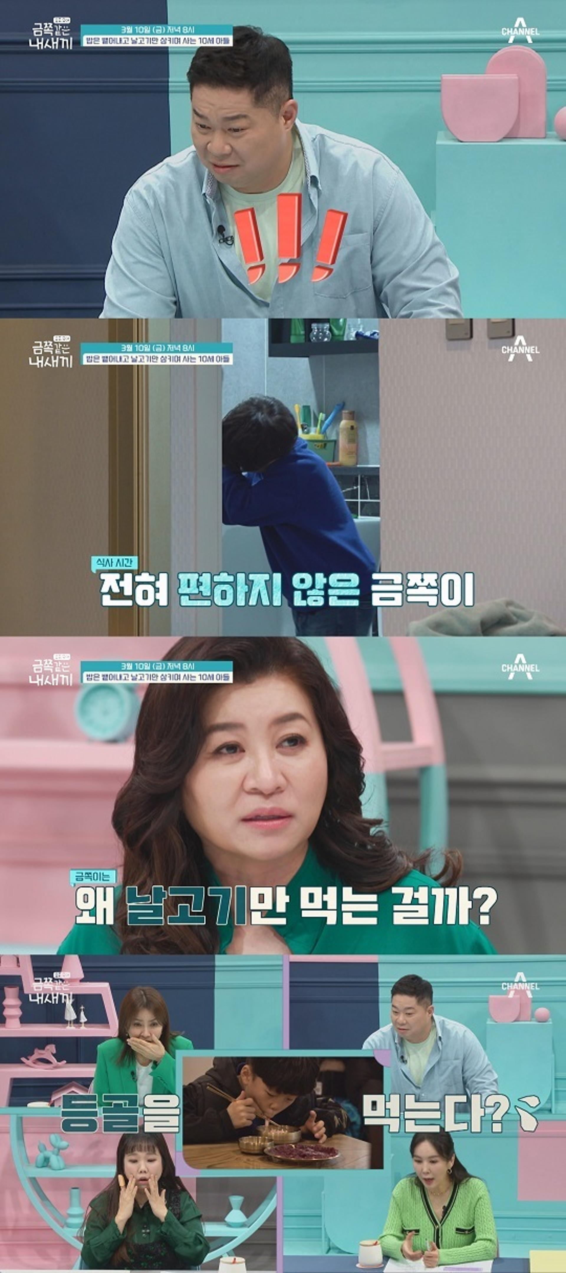 밥 대신 날고기만?… '10세' 금쪽이 식습관, 장영란 '경악'