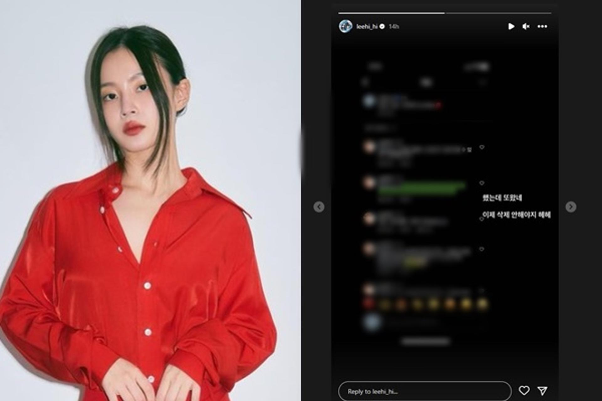 "차단했는데 또 왔네?"… 이하이, 욕설+구토 악플러 박제