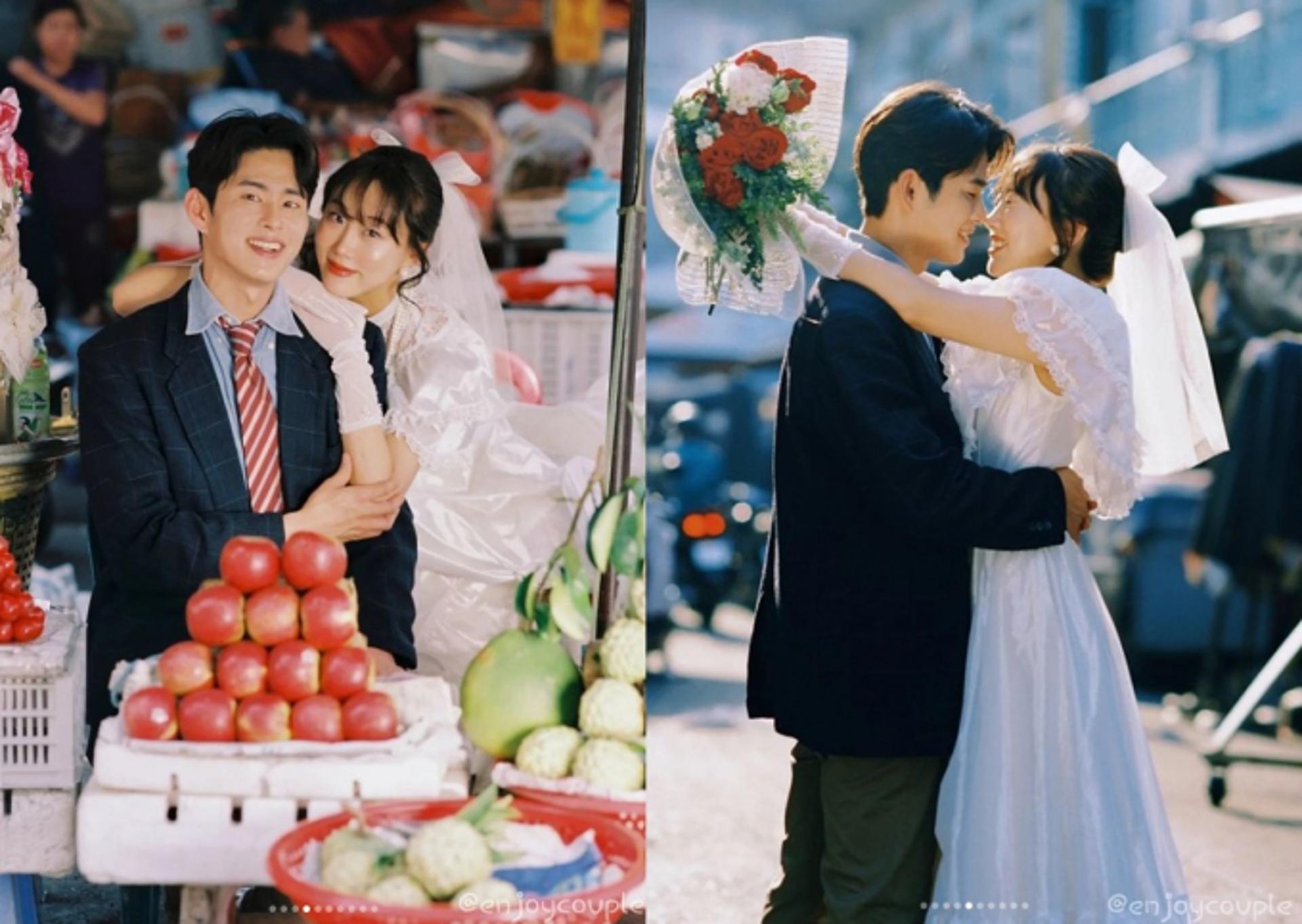 '5월 결혼' 임라라♥손민수… 웨딩화보 美쳤네 '달달'