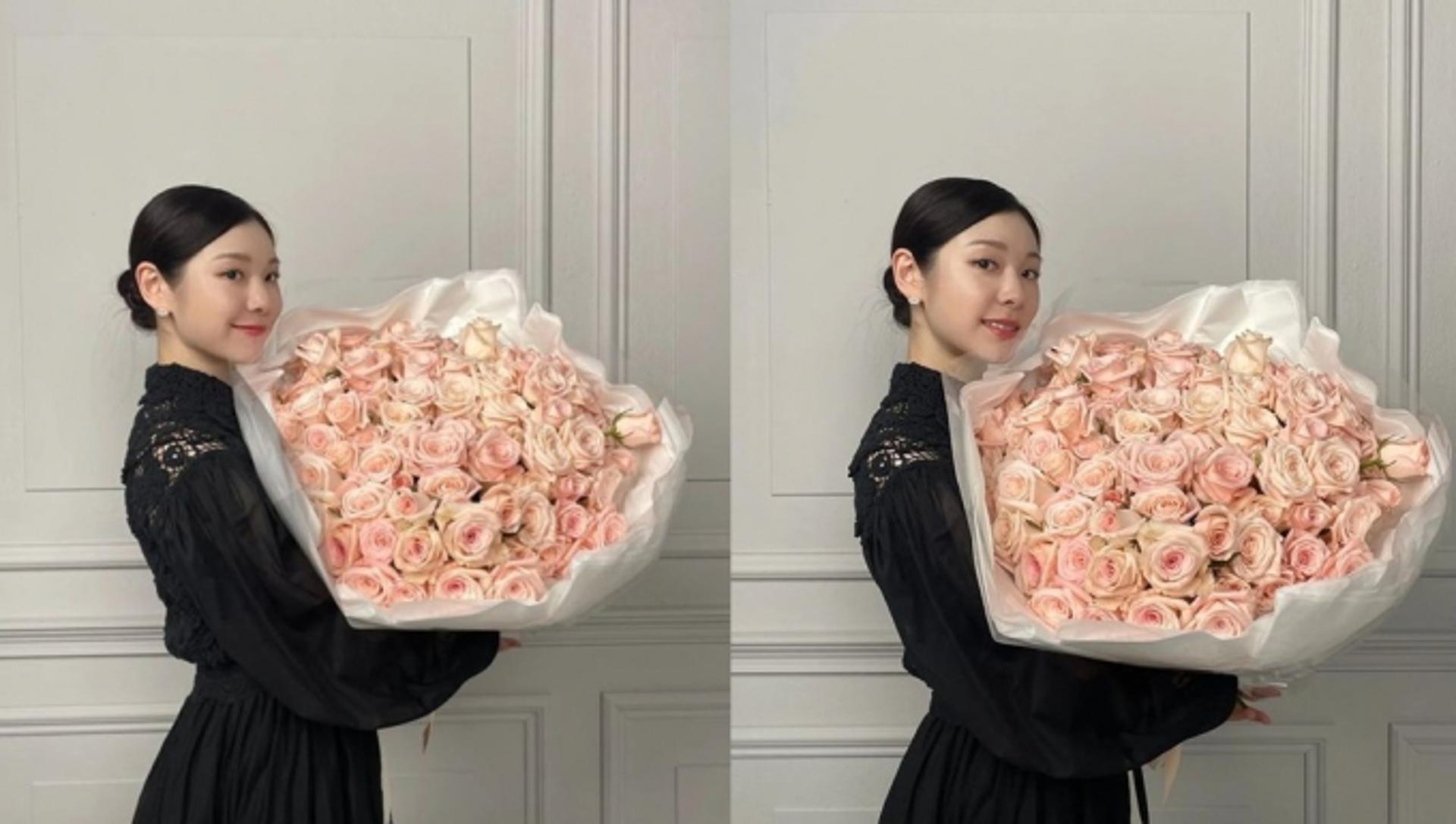 꽃다발 누가 줬길래?… '고우림♥' 김연아, 새신부의 미소