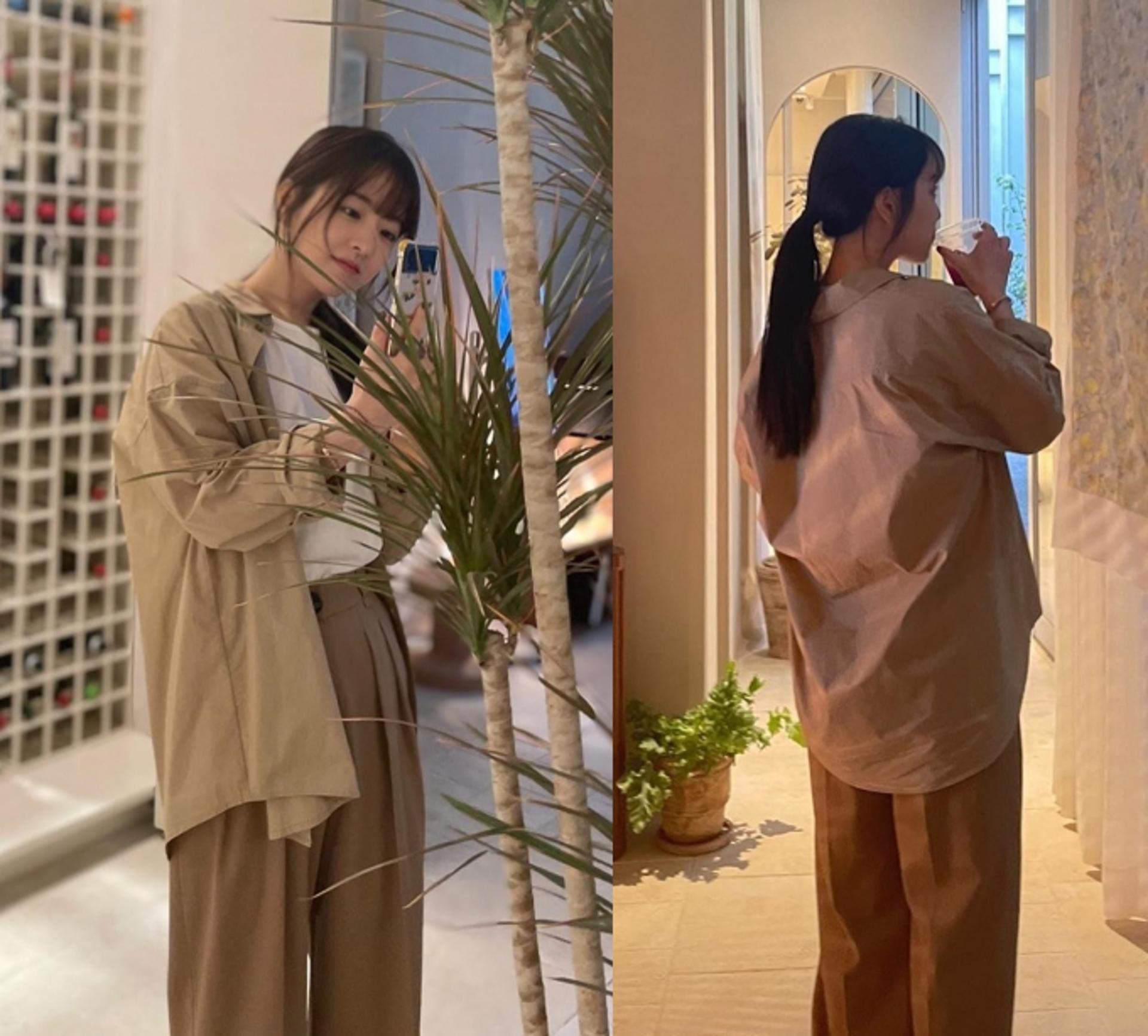 박보영, 갬성 넘치는 톤온톤 오버핏 데일리룩