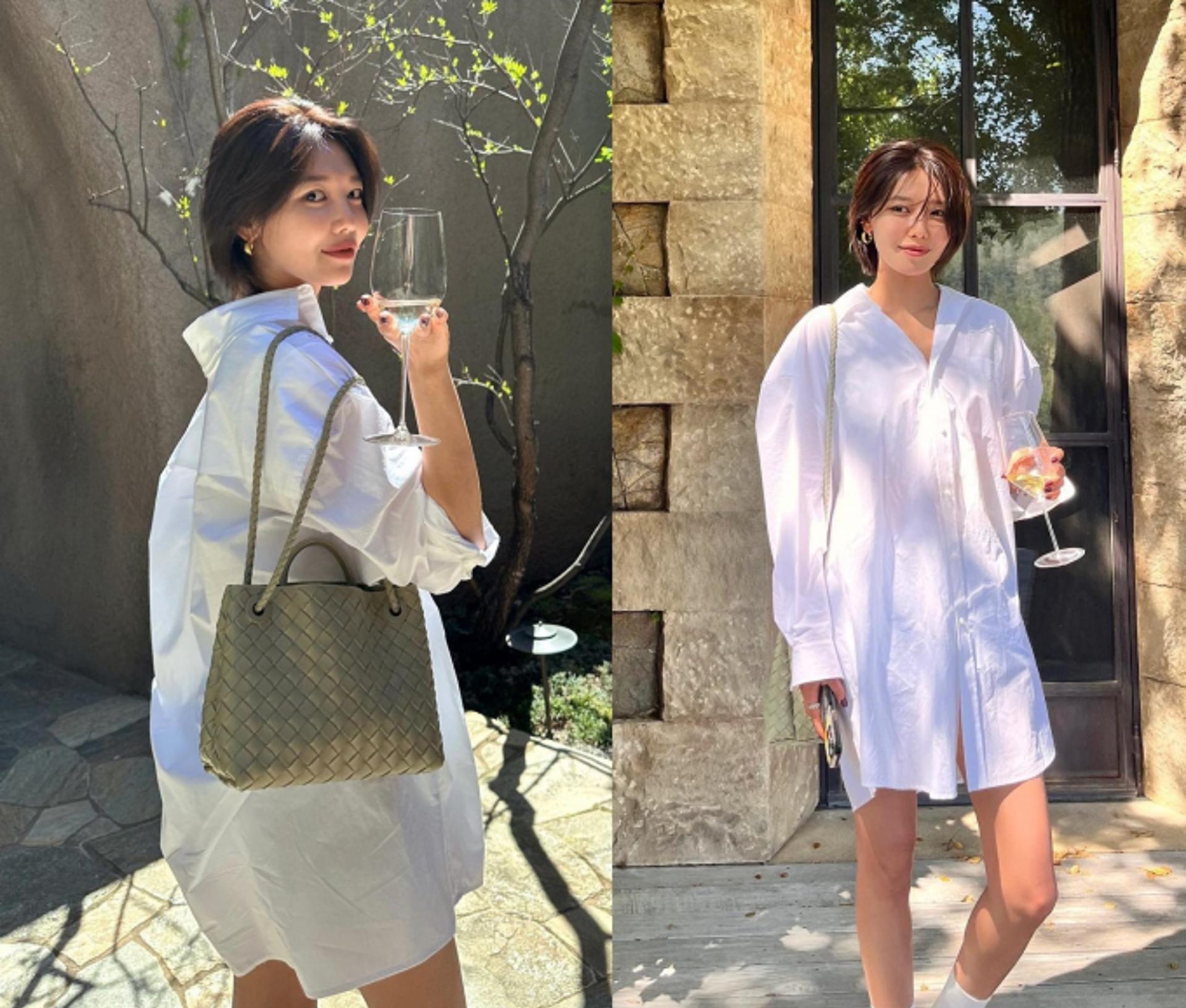 소녀시대 수영, 화이트 롱 셔츠 한 장 입고 청량미 뿜뿜