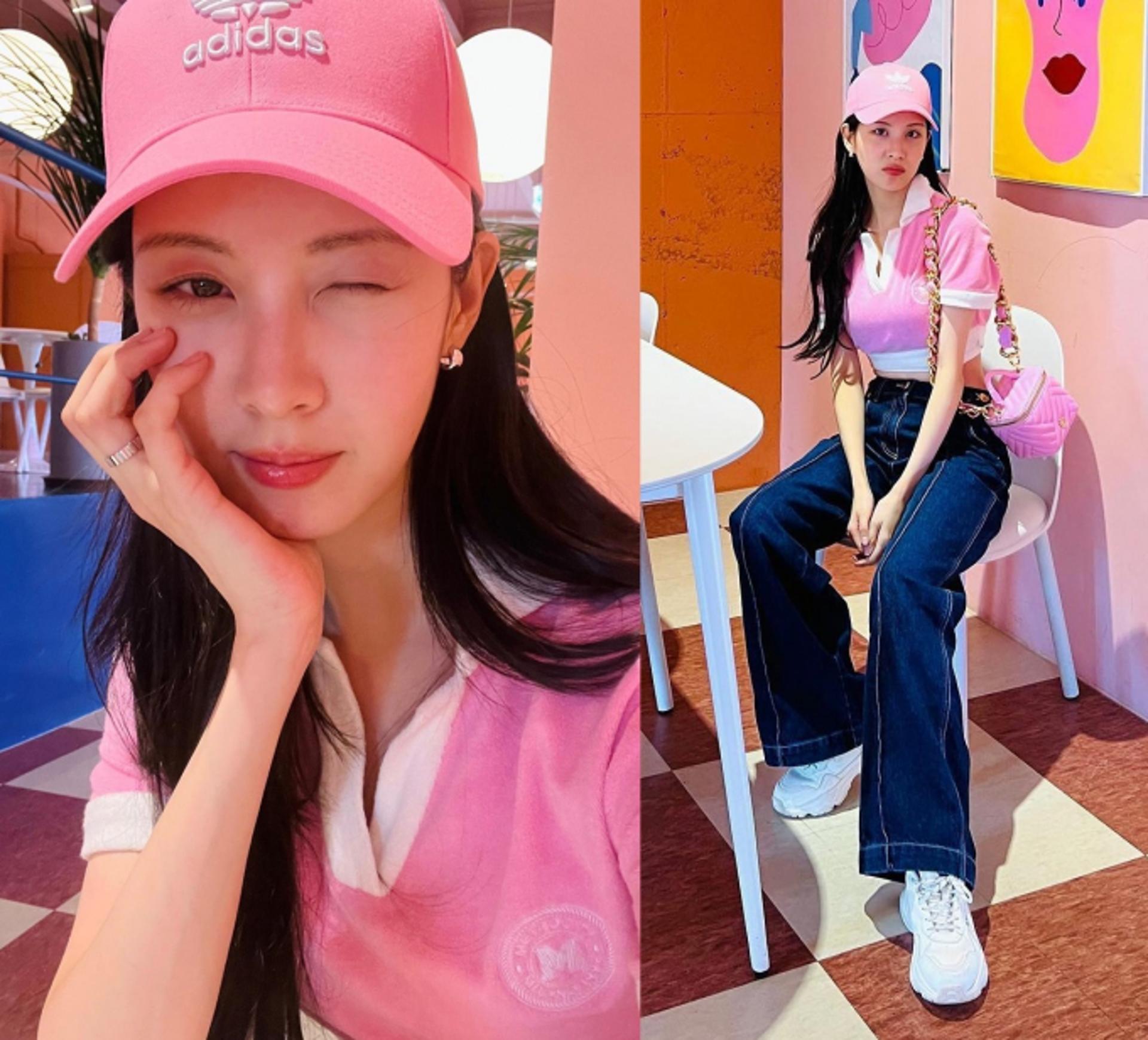 서현, 스포티+큐티+럭셔리 핑크룩…"핑크 중독됐서현"