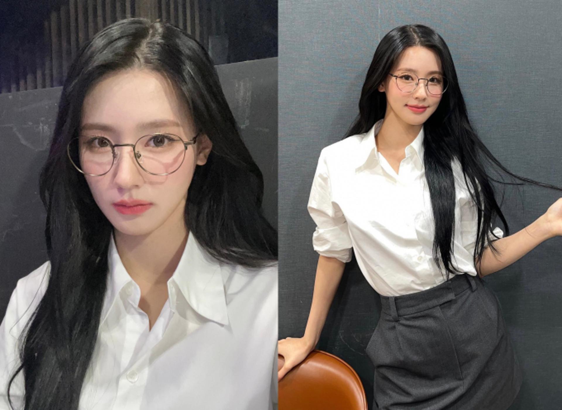 '선생님 변신?'…(여자)아이들 미연, 오피스룩+안경 써도 미모 폭발