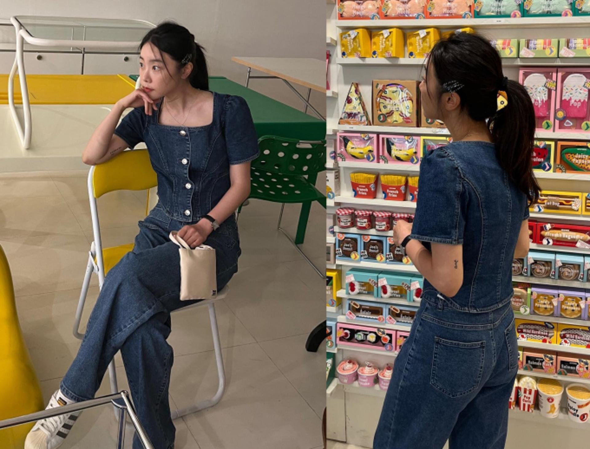 박소진, 발랄한 포니테일+청청 패션