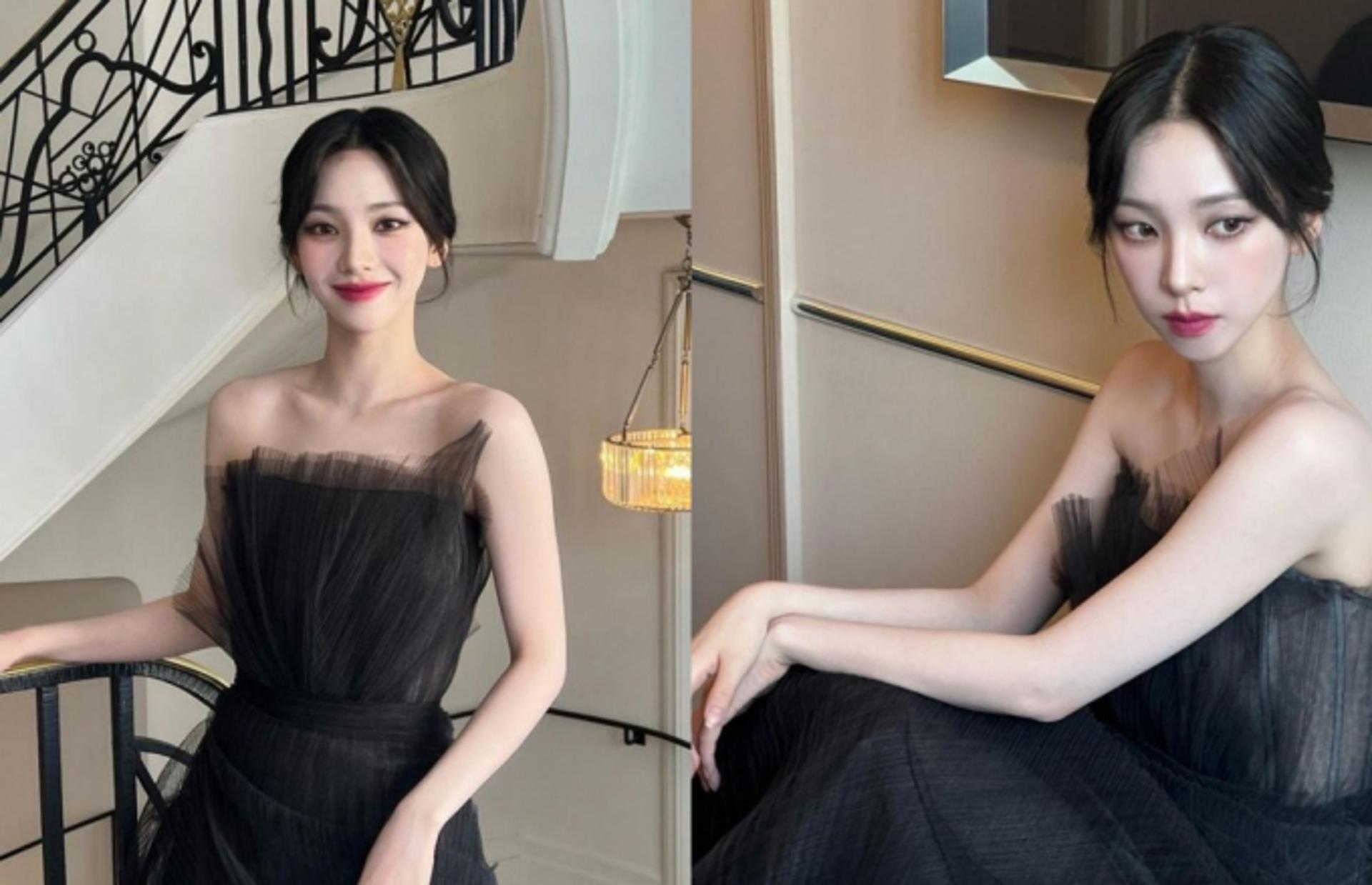 "카리나는 신이에요"…'에스파' 카리나, 칸 수놓은 '블랙 스완'