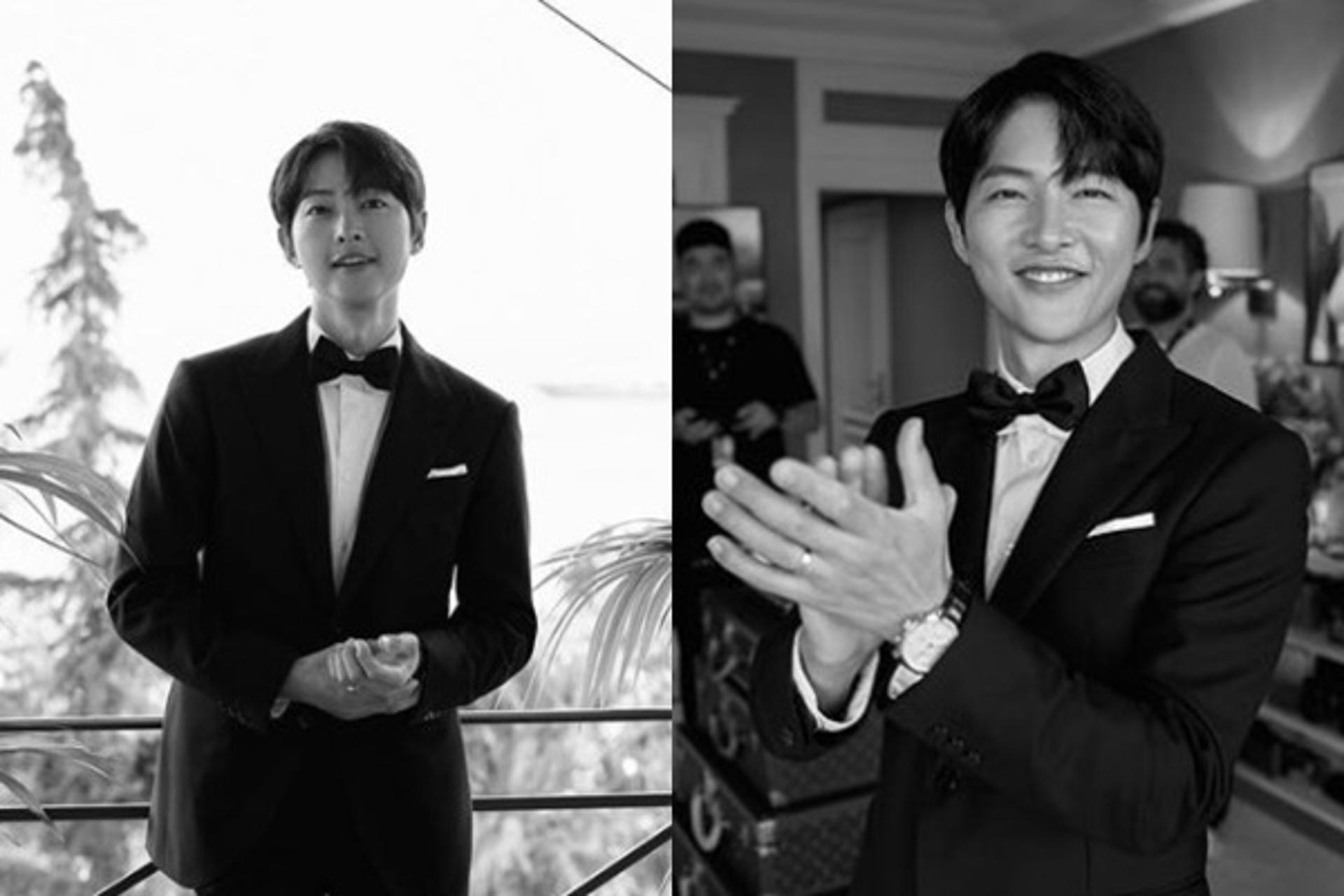 '예비 아빠' 송중기, L사 수트입고 멋짐 폭발