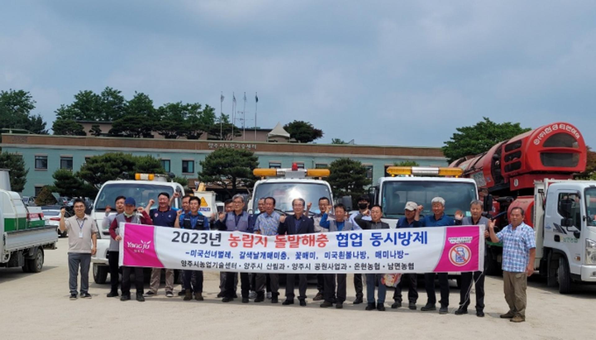 양주시, 돌발해충 '협업방제' 나서…농작물 피해 등 생활민원 예방