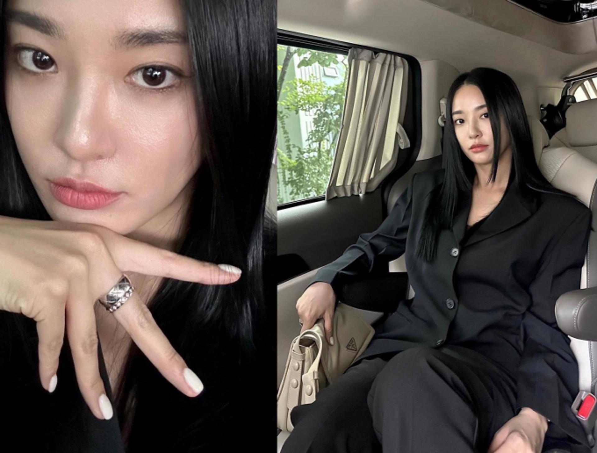 이주연, '멋쁨' 폭발한 올블랙 셋업 슈트룩