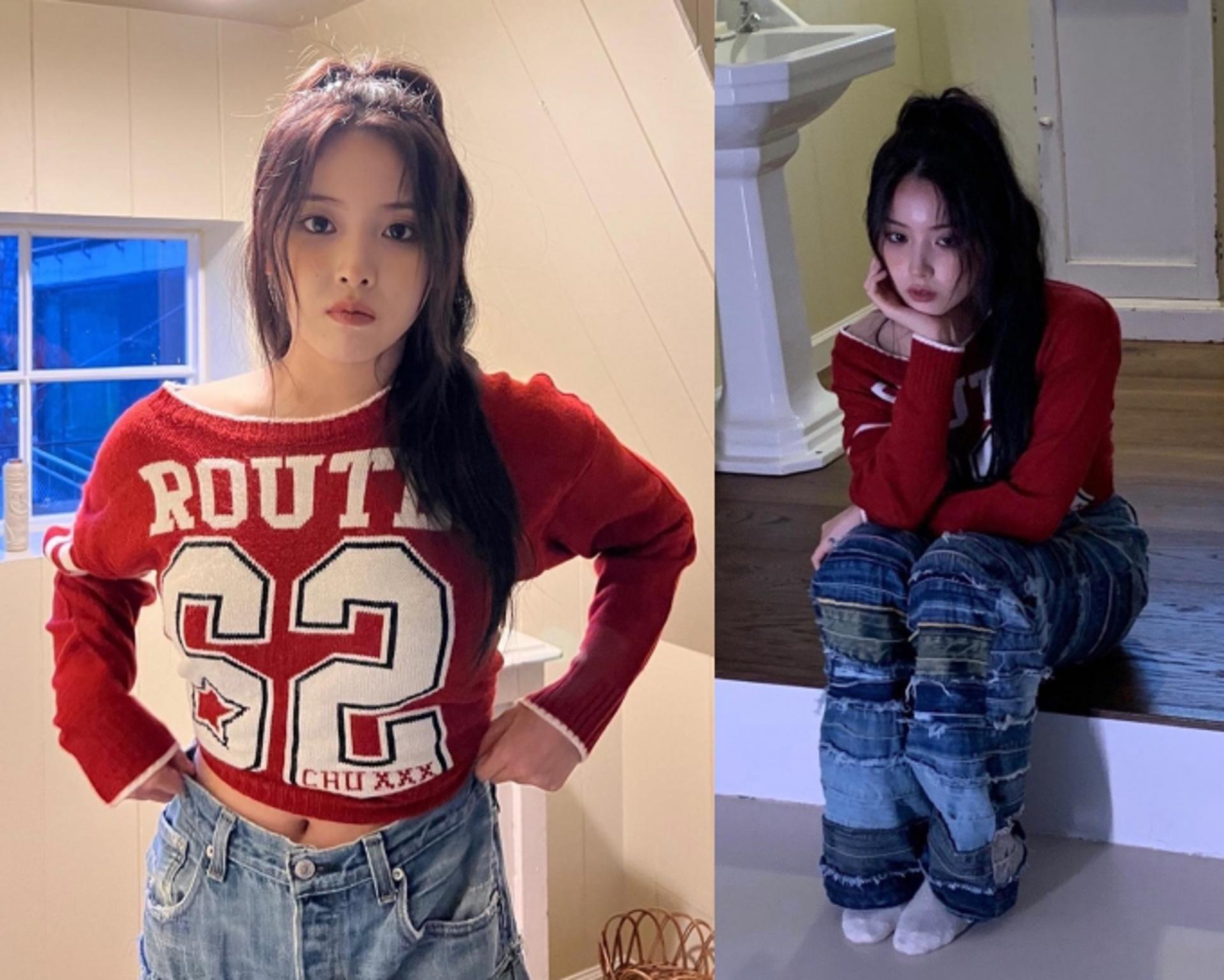 엔믹스 지우, 힙하고 상큼한 데님 스타일링