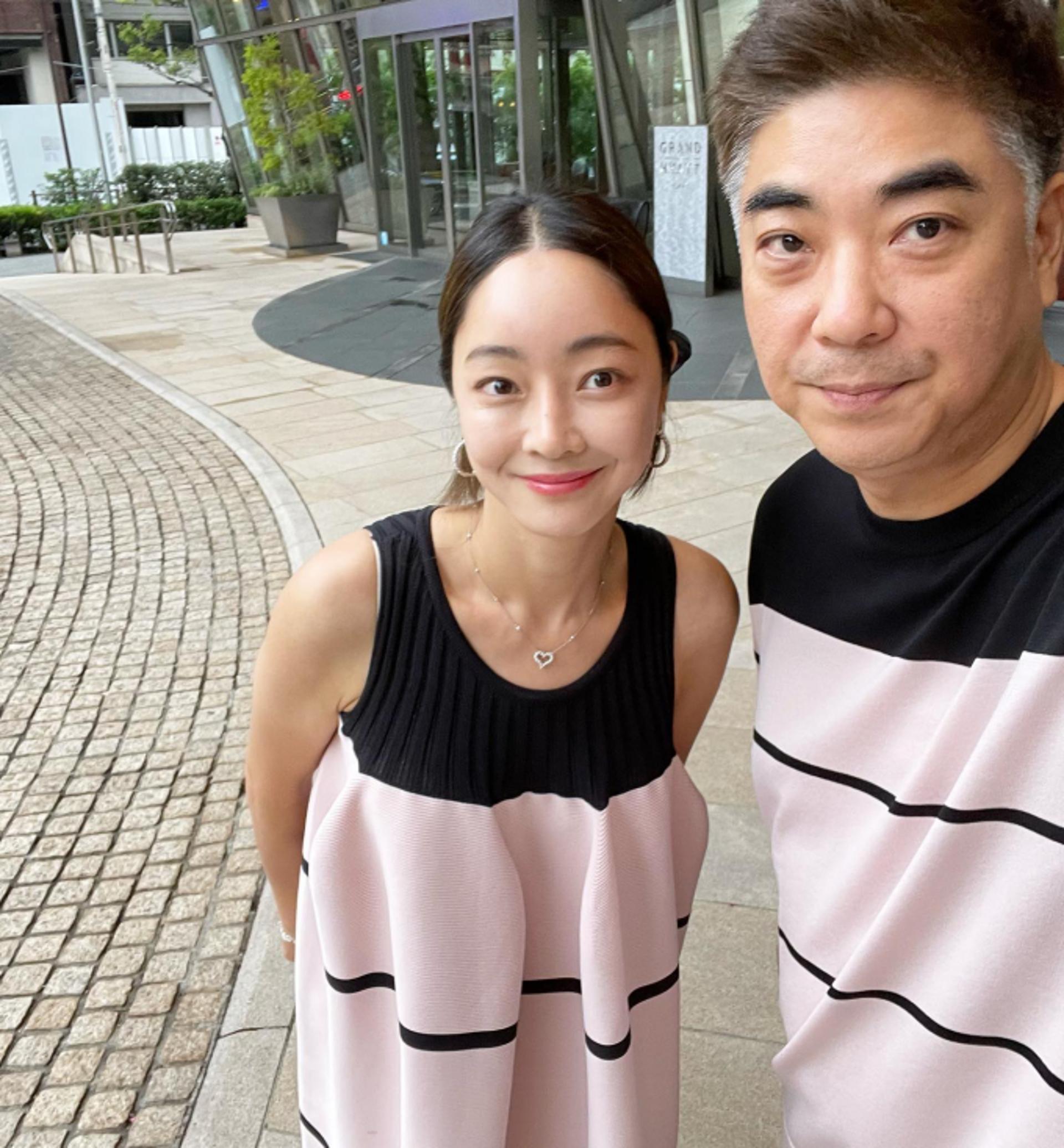 서효림, ♥정명호와 핑크 커플룩 입고 달달한 투샷