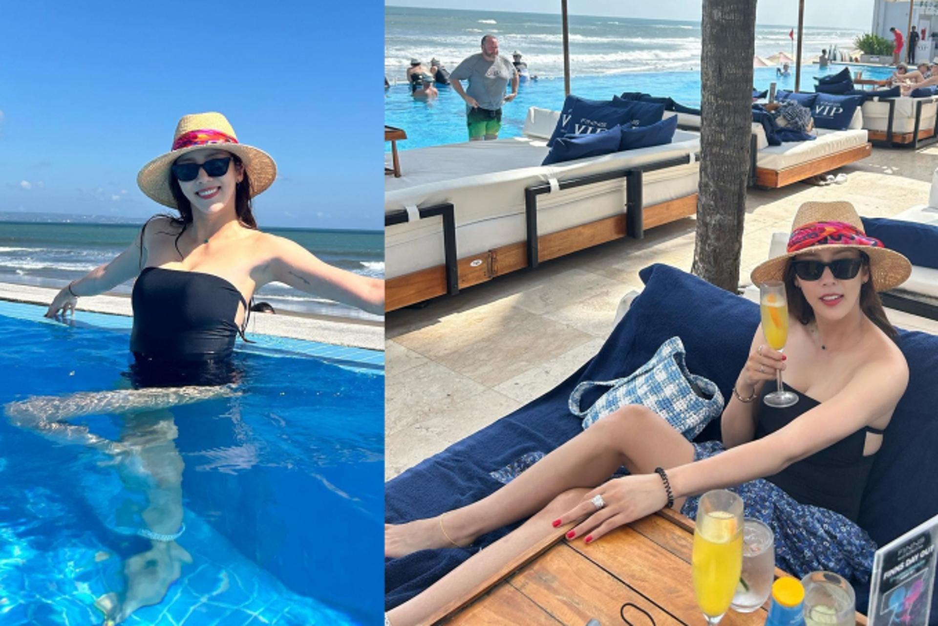 '이규혁♥' 손담비, 발리서 시크&럭셔리 수영복 자태