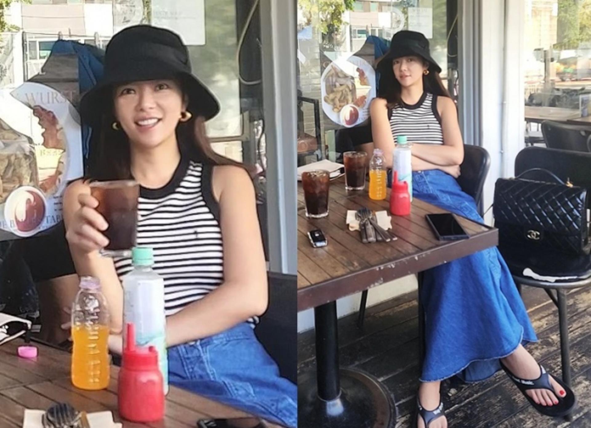 황정음, 모자 쓰니 컵보다 작은 얼굴 '깜짝'