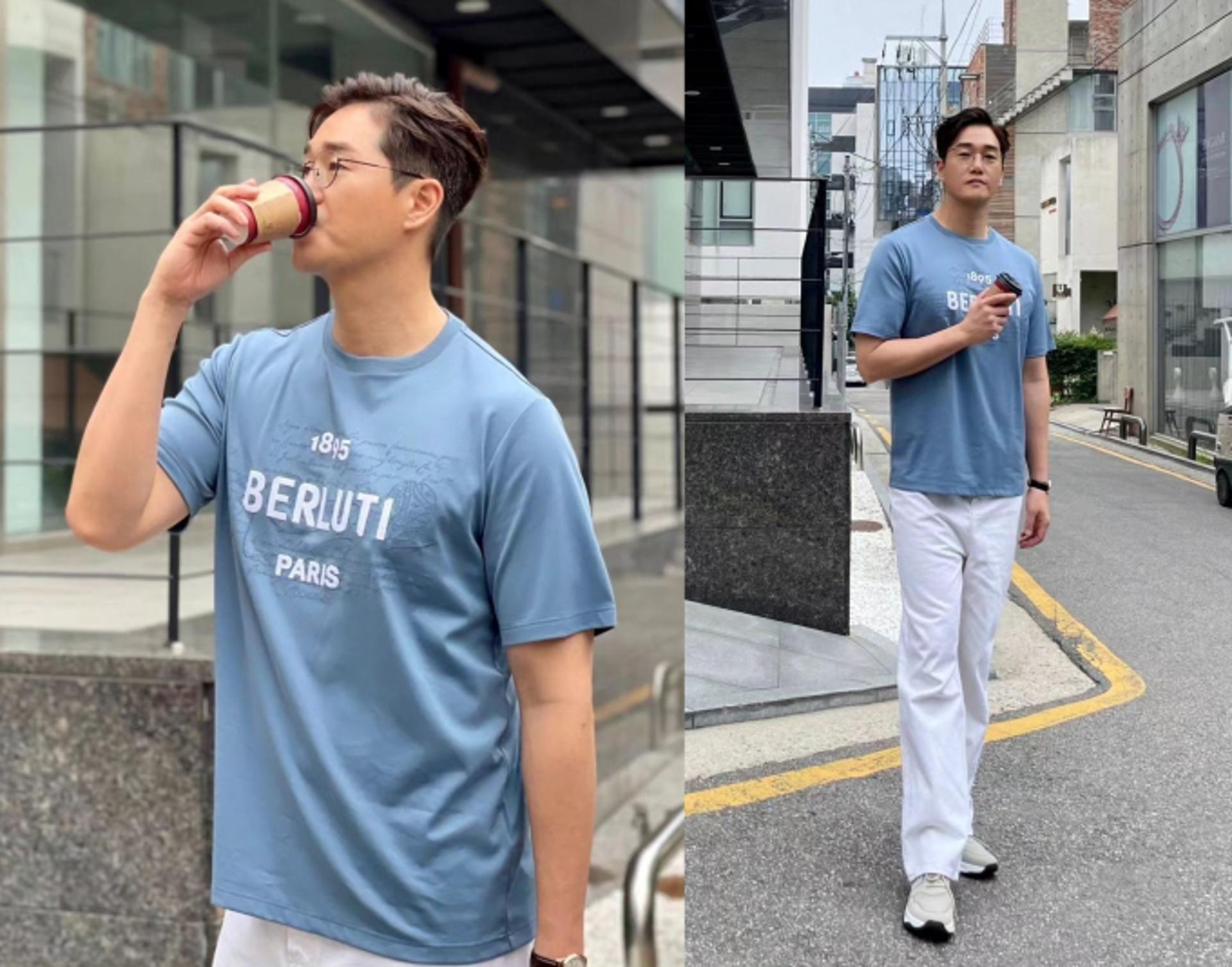 '김효진♥' 유지태, 평범한 캐주얼 차림에도 빛나는 10등신 비율