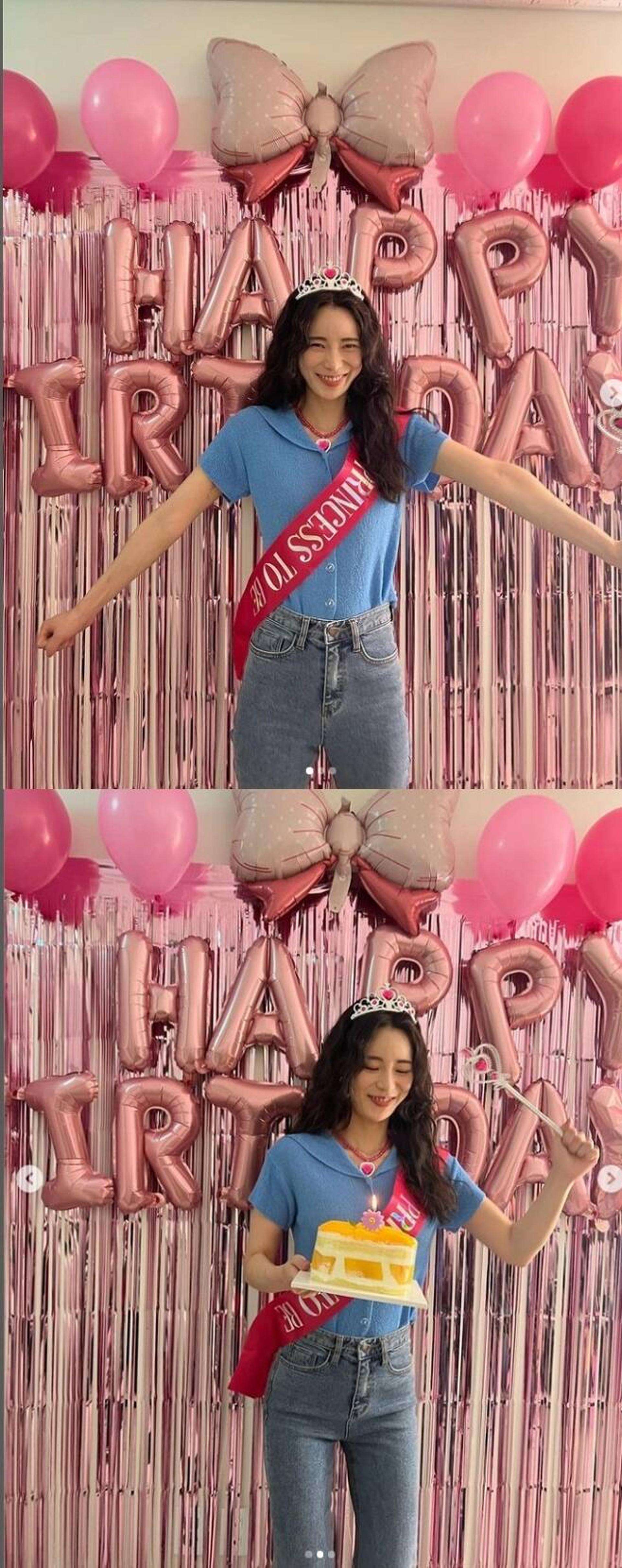 생일 맞은 임지연, 공주 변신… "고마워 너희들"