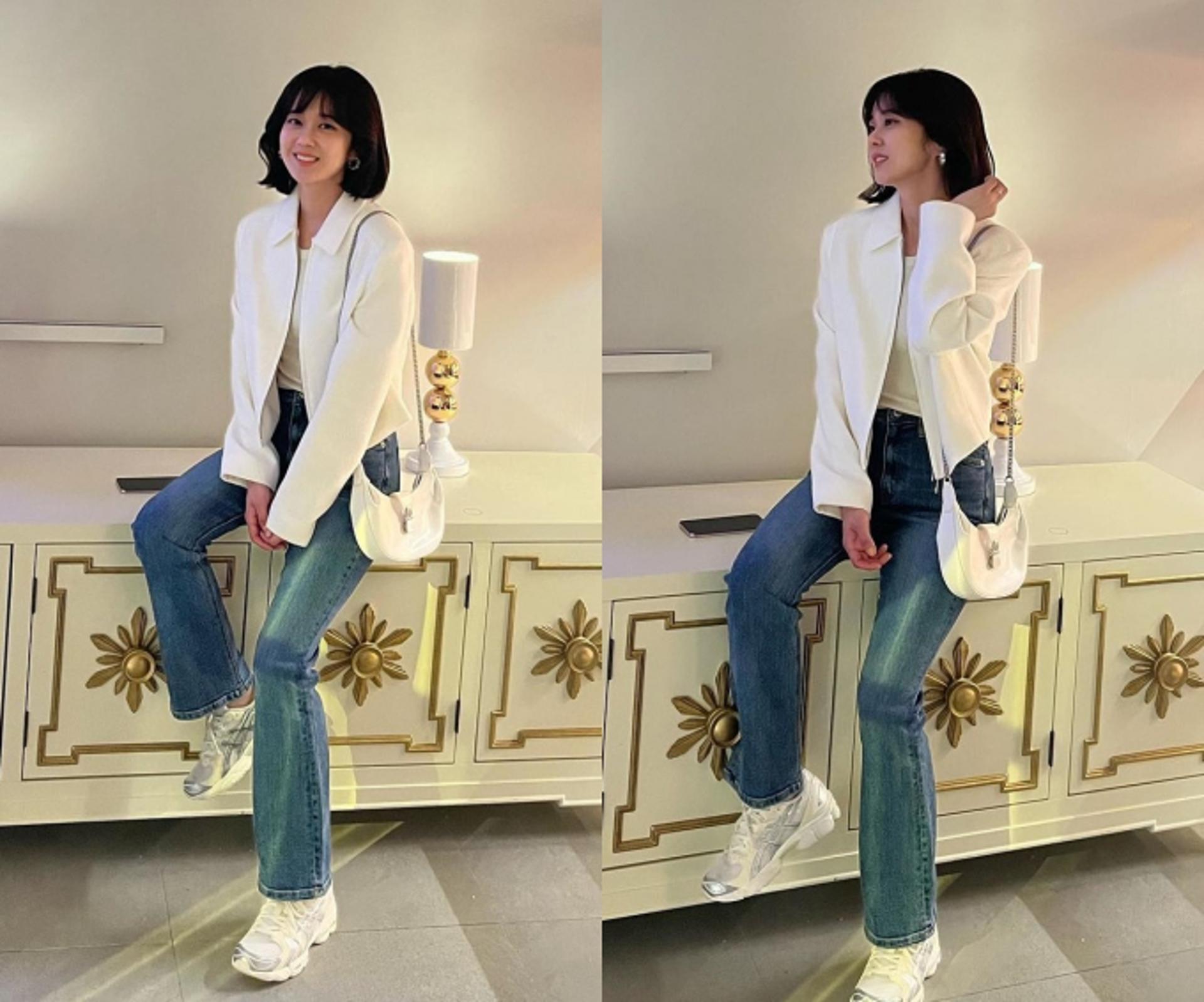 장나라, 단발 여신이 청바지 핏까지 완벽하네