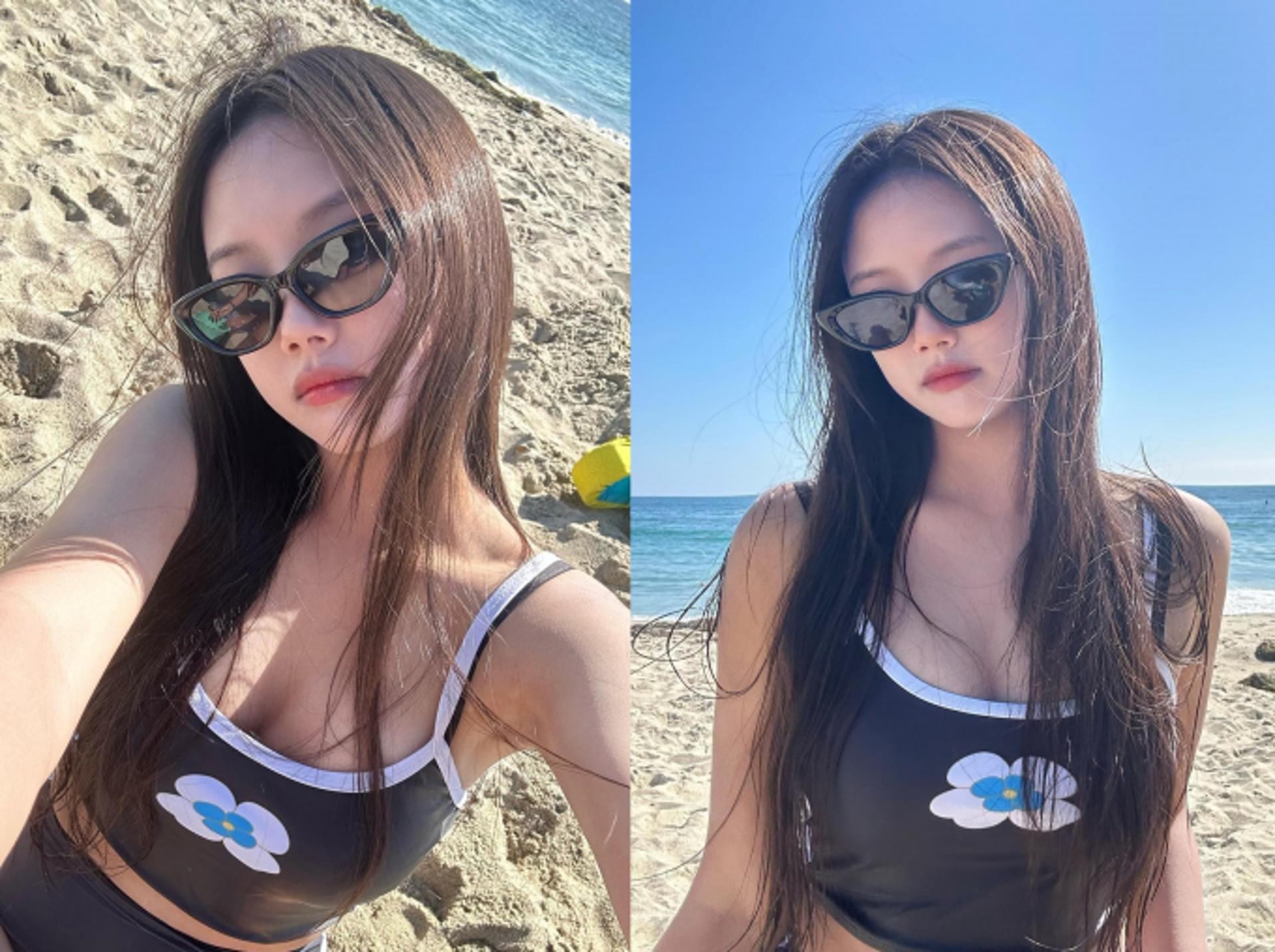 이동국 딸 재시, 꽃무늬 비키니+캣아이 선글라스…"핫한 캘리걸"