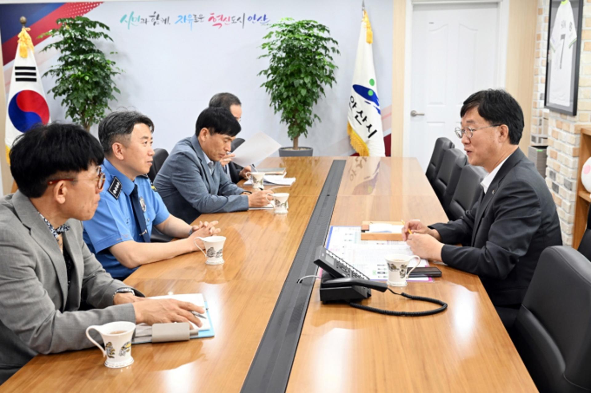 이민근 안산시장, 평택해양경찰서장 만나 '해안가 재난안전 대책' 논의