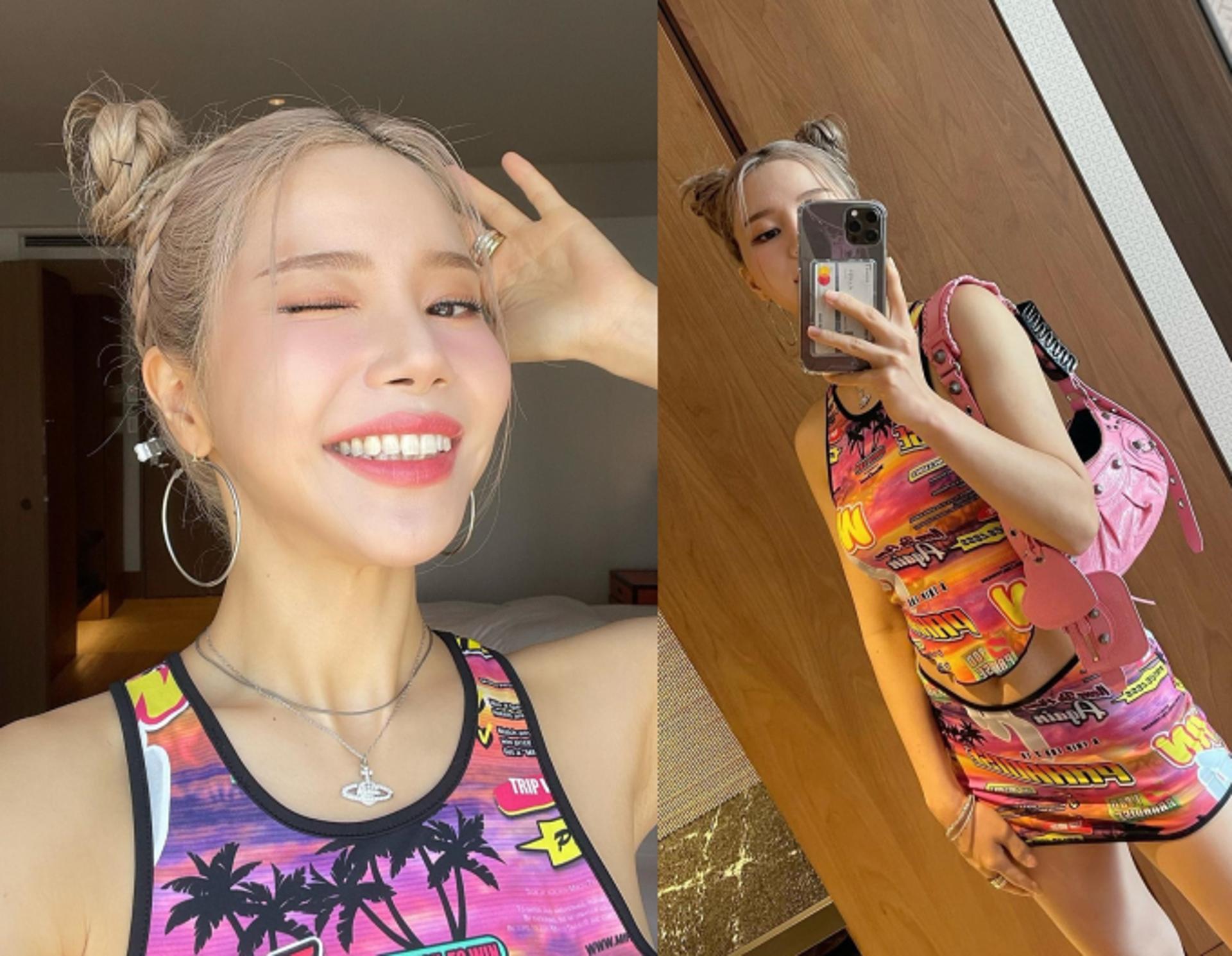 마마무 솔라, 팝한 감성 충만한 워터밤 패션