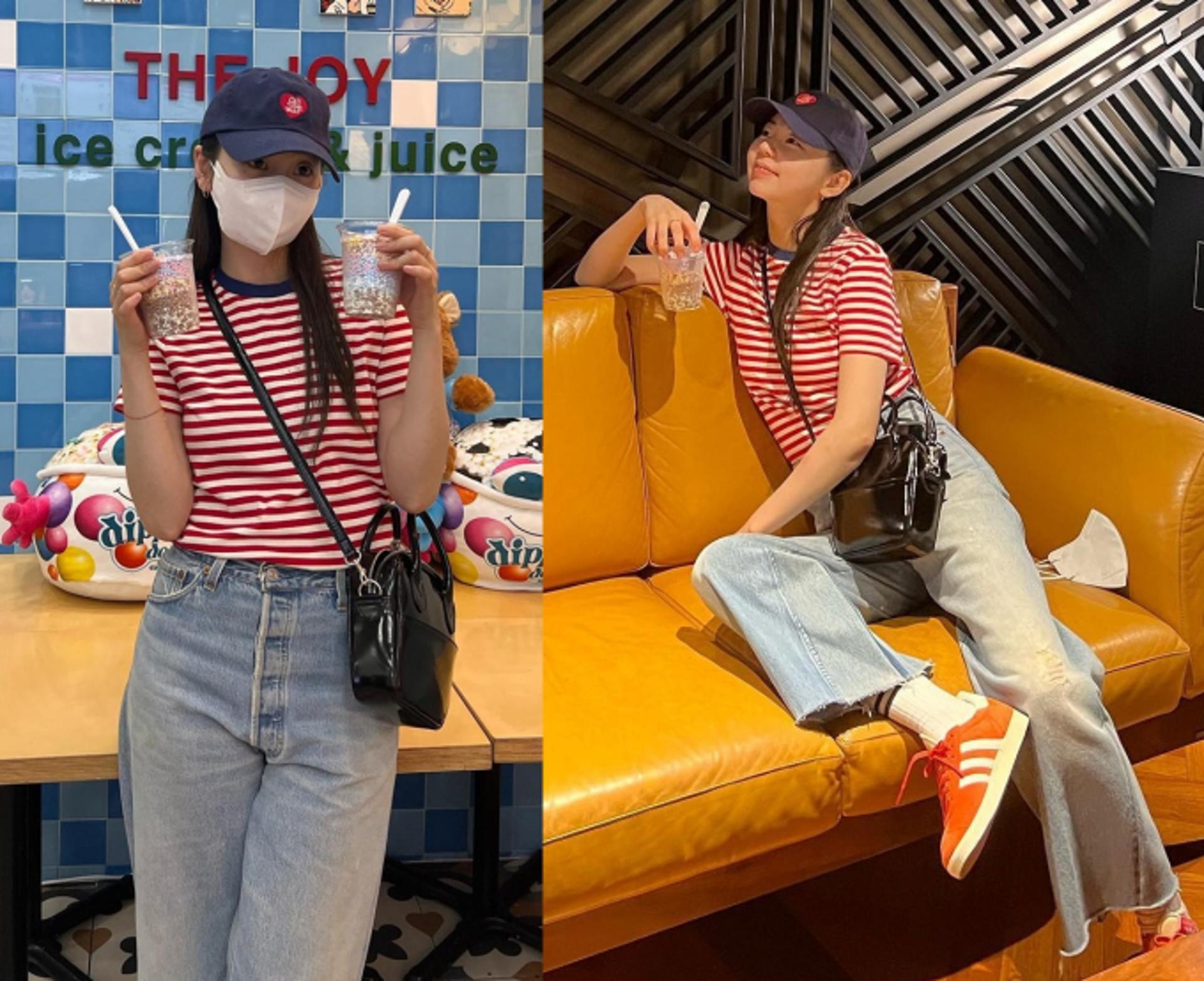 안소희, 산뜻한 레드 포인트! 깨알 같은 깔맞춤 신공